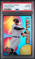 (#97122) 2024 Topps Chrome Chrome All Etch #CAE6 Aaron Judge PSA 10