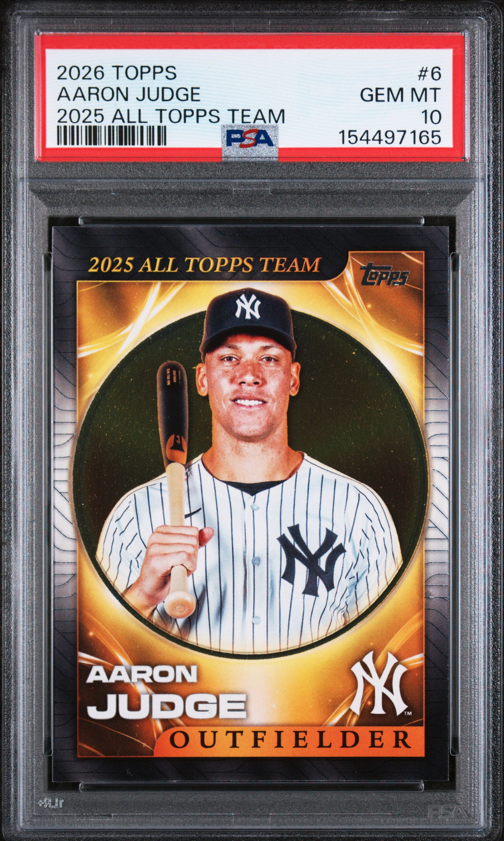 2026 Topps 2025 All Topps Team #6 Aaron Judge PSA 10