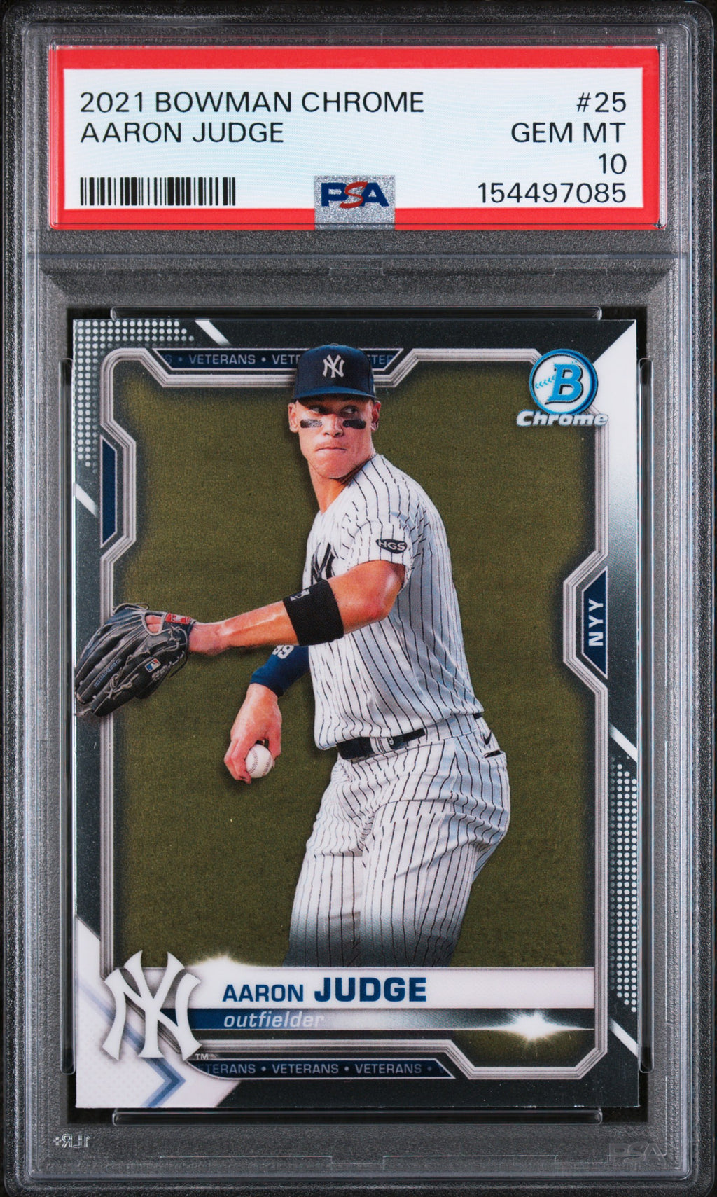 2021 Bowman Chrome #25 Aaron Judge PSA 10