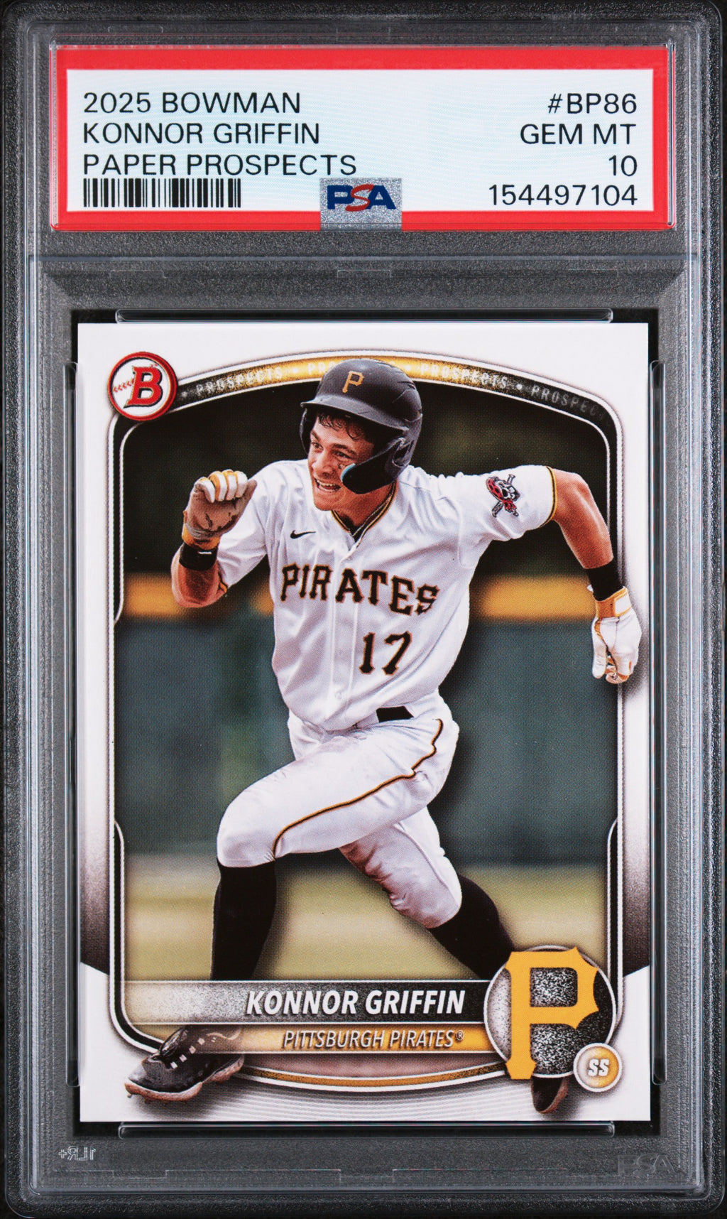 2025 Bowman Paper Prospects #BP86 Konnor Griffin PSA 10