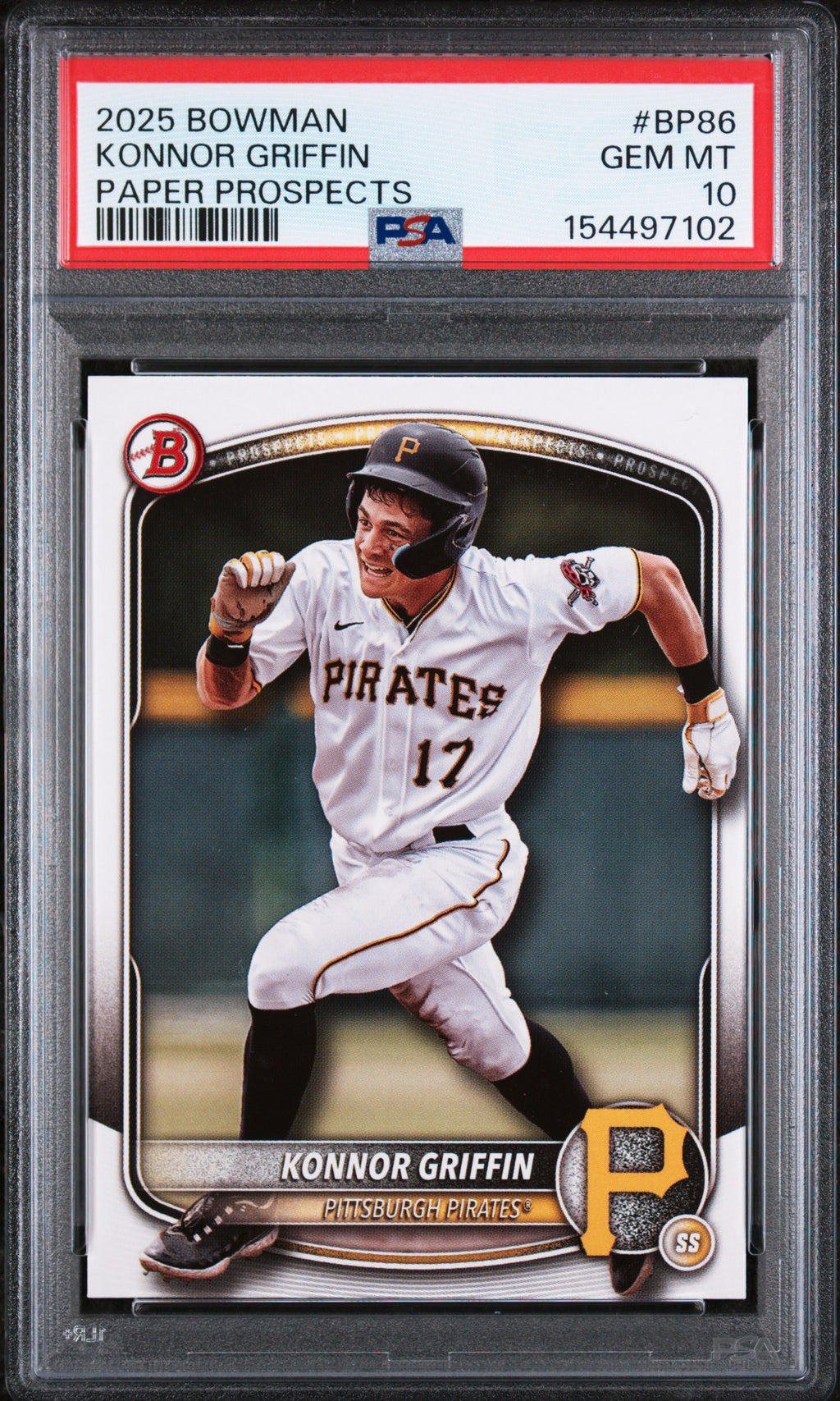 2025 Bowman Paper Prospects #BP86 Konnor Griffin PSA 10