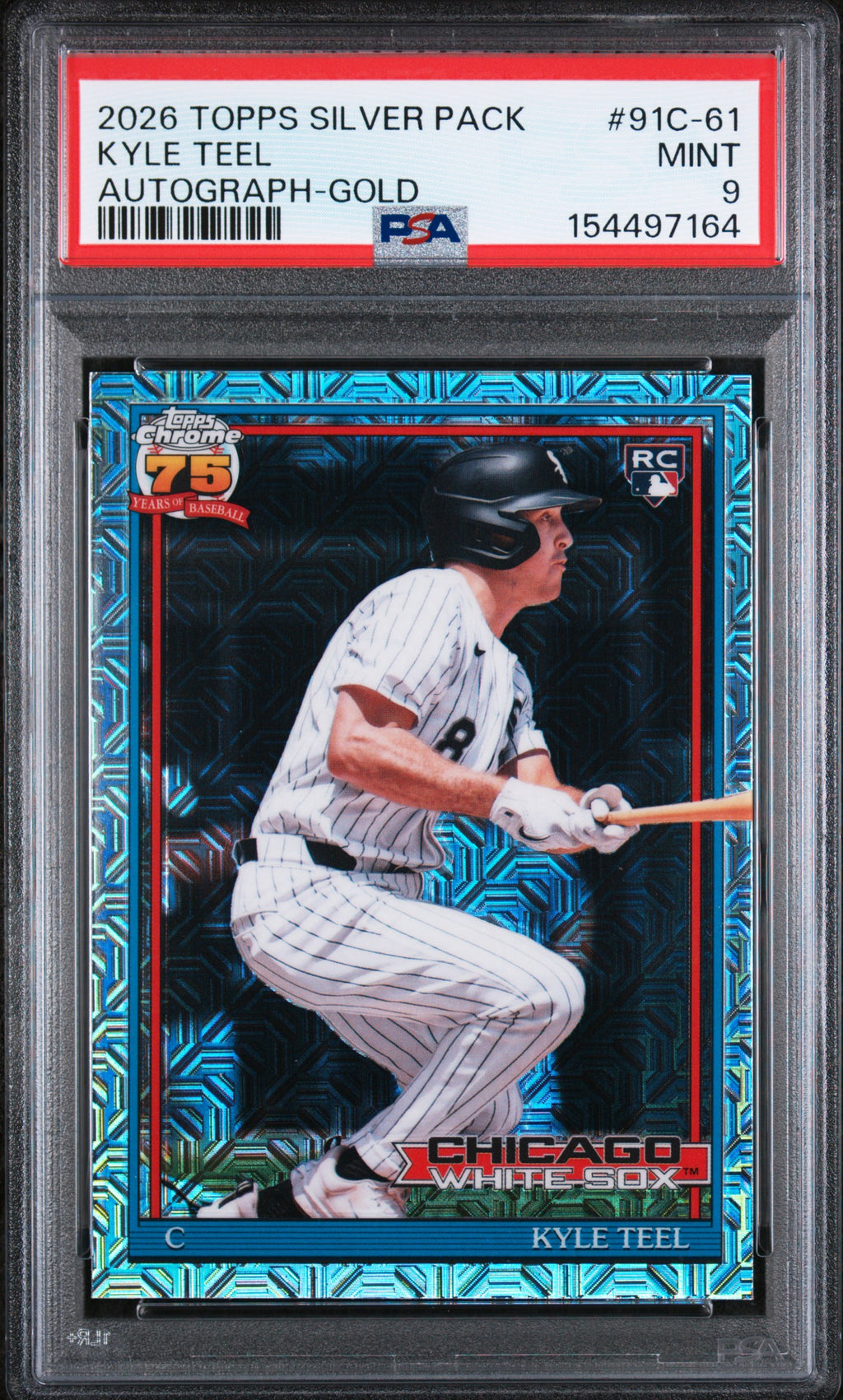 (#97164) Kyle Teel 2026 Topps Silver Pack 1991 Chrome Promo #91C-61 PSA 9