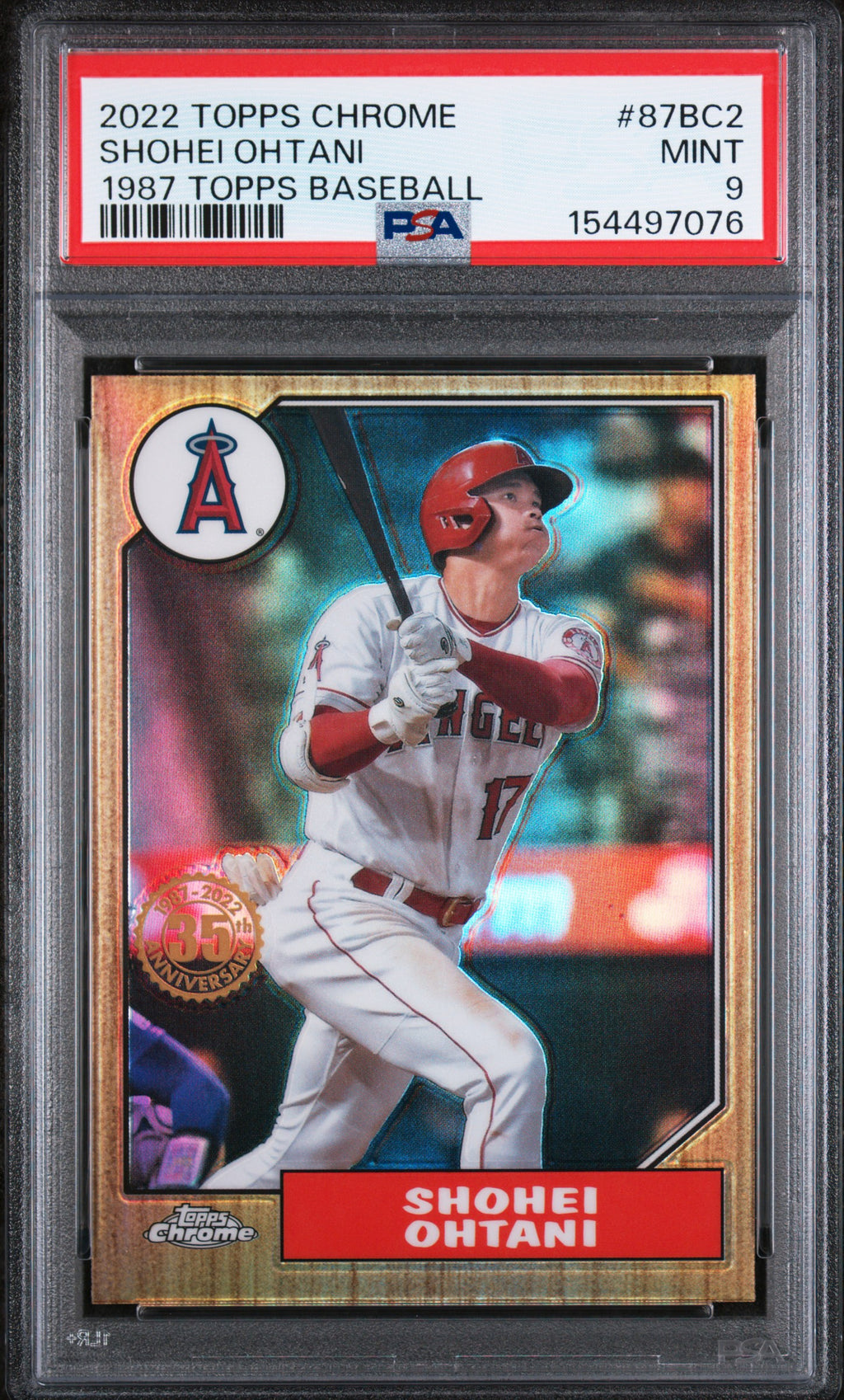 (#97076) Shohei Ohtani 2022 Topps Chrome 1987 Topps Baseball #87BC2 Shohei PSA 9