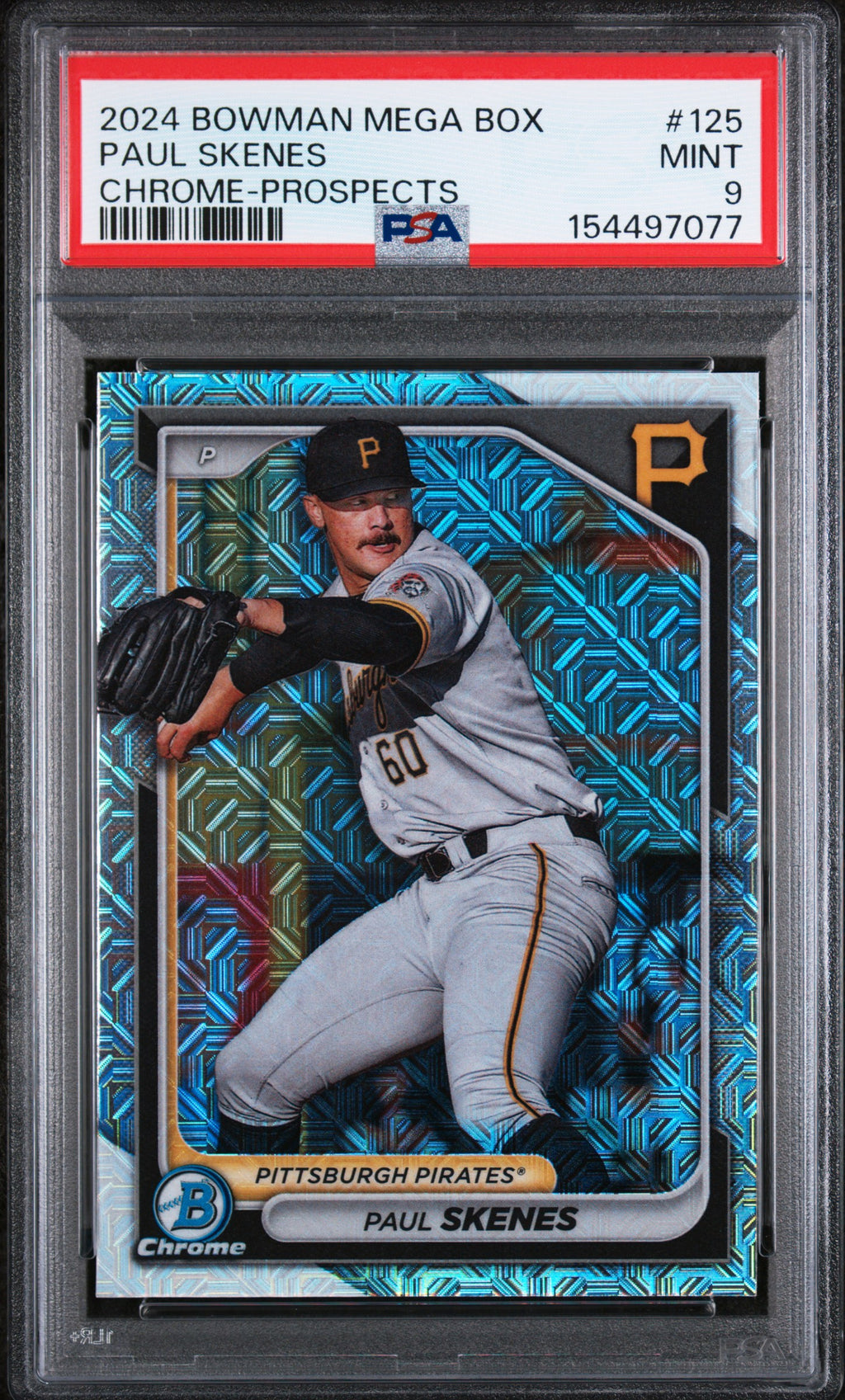 2024 Bowman Mega Box Chrome Prospects #125 Paul Skenes PSA 9