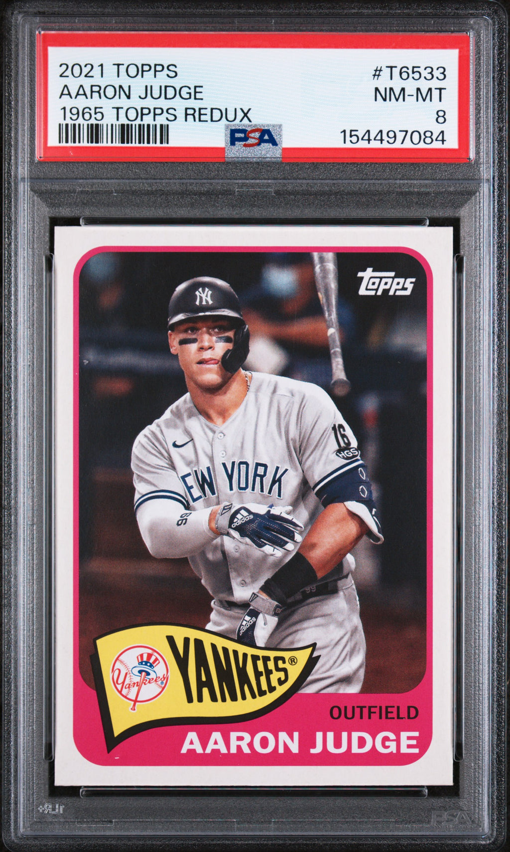 2021 Topps 1965 Topps Redux #T6533 Aaron Judge 1965 Topps Redux PSA 8