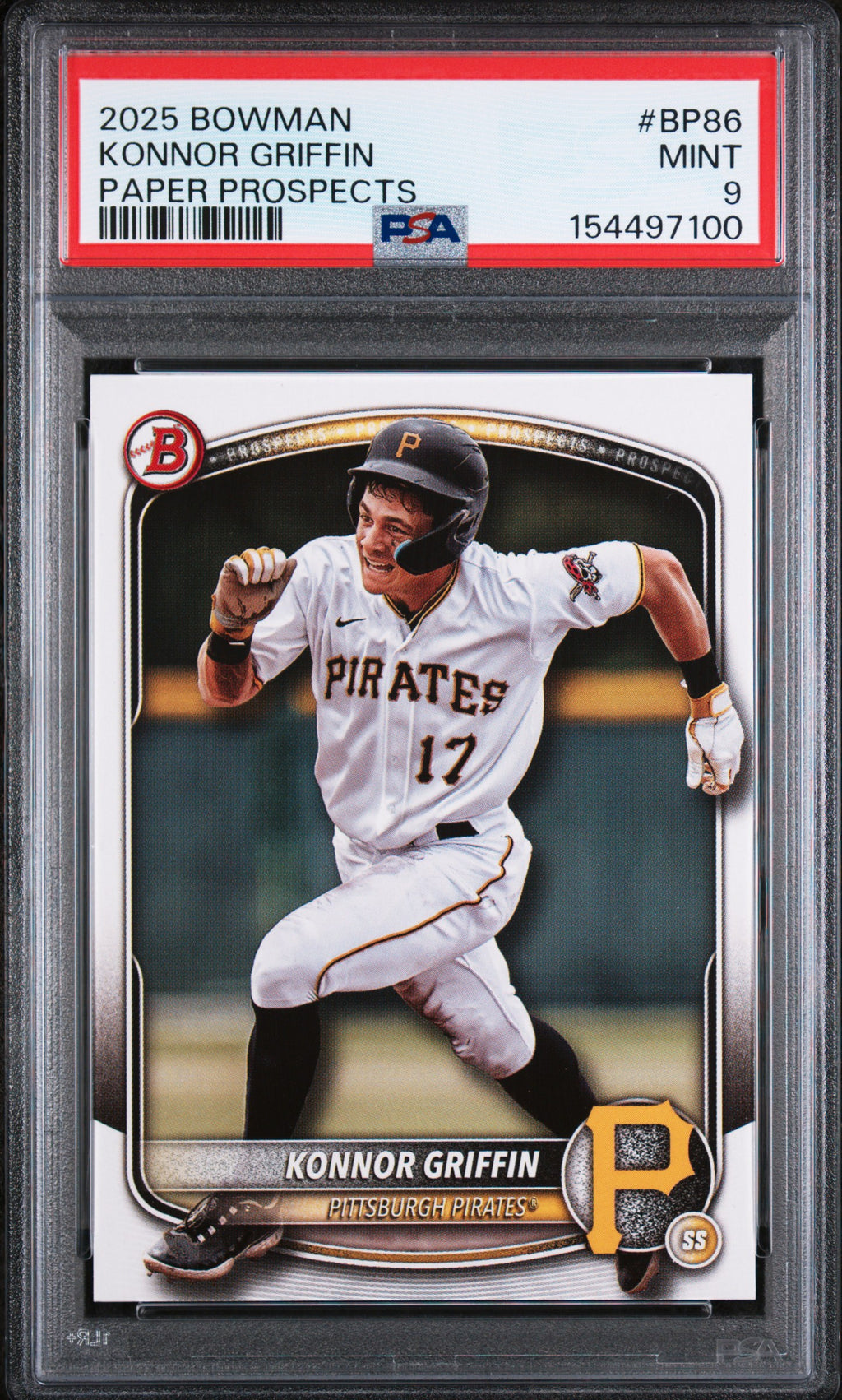 (#97100) 2025 Bowman Paper Prospects #BP86 Konnor Griffin PSA 9