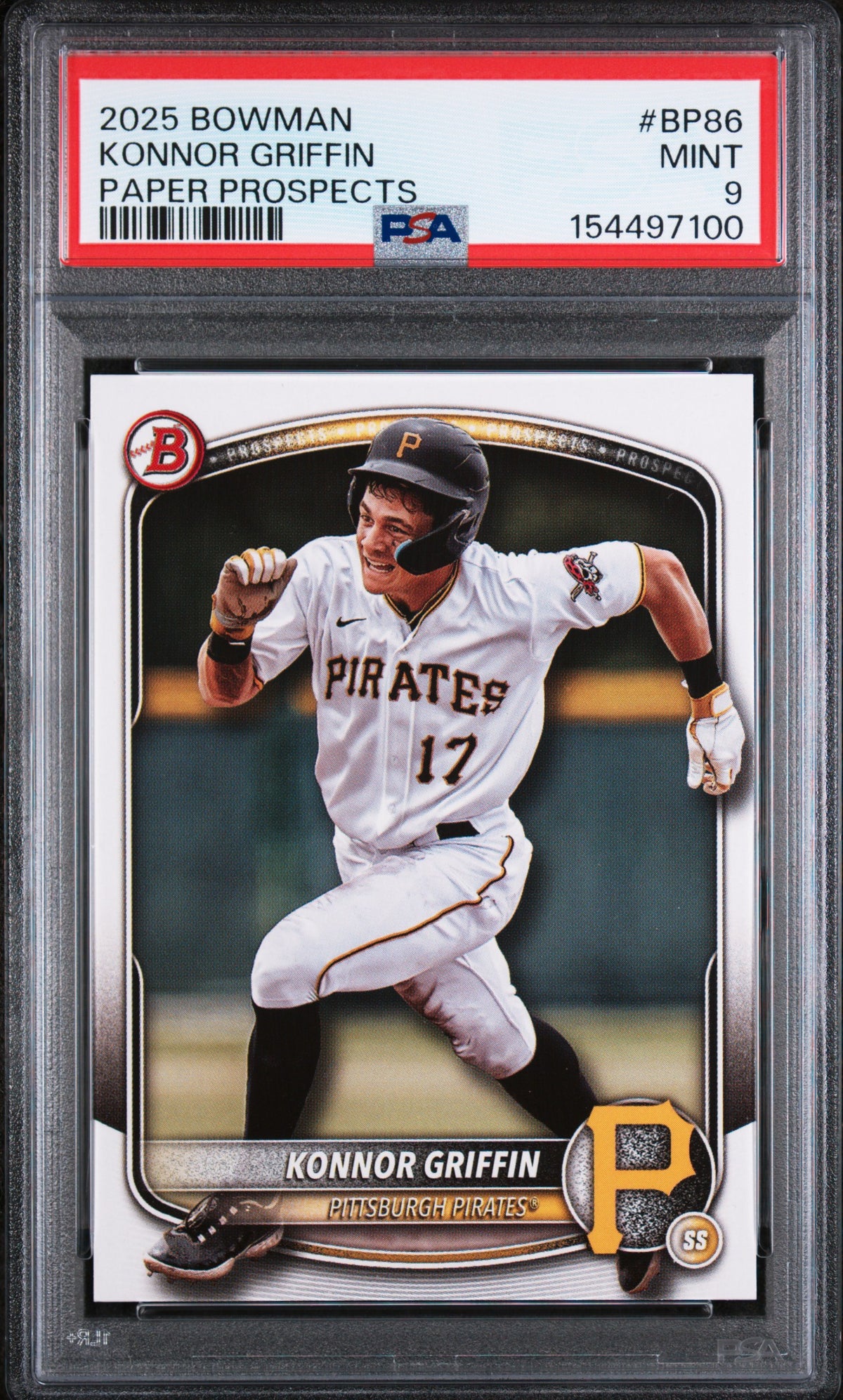 2025 Bowman Paper Prospects #BP86 Konnor Griffin PSA 9