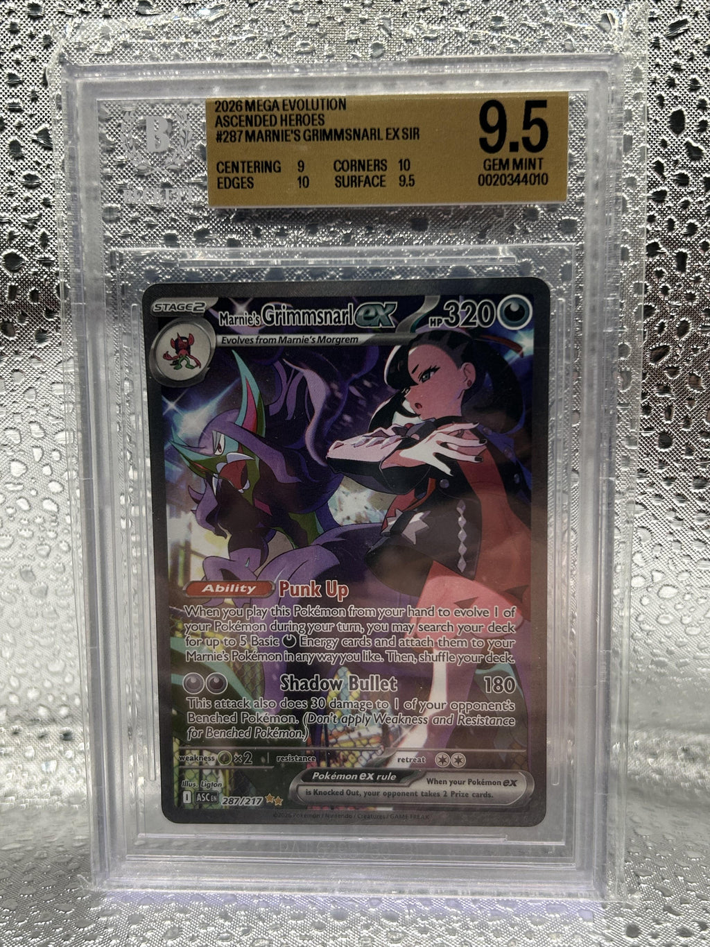 2026 Mega Evolution Ascended Heroes #287 Marnie's Grimmsnarl ex SIR BGS 9.5