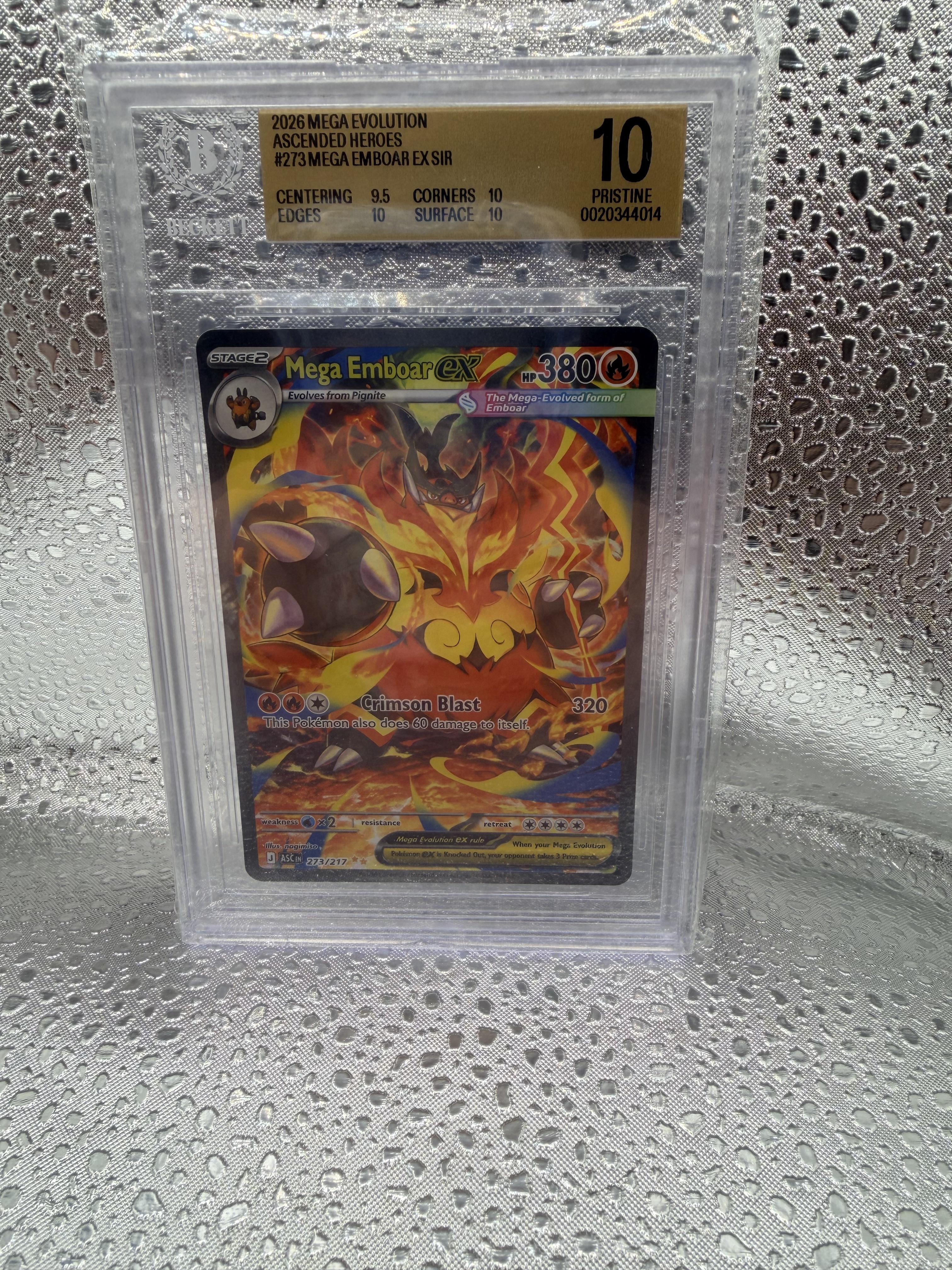 2026 Pokemon TCG Mega Evolution Ascended Heroes #273 Mega Emboar ex SIR BGS 10.0