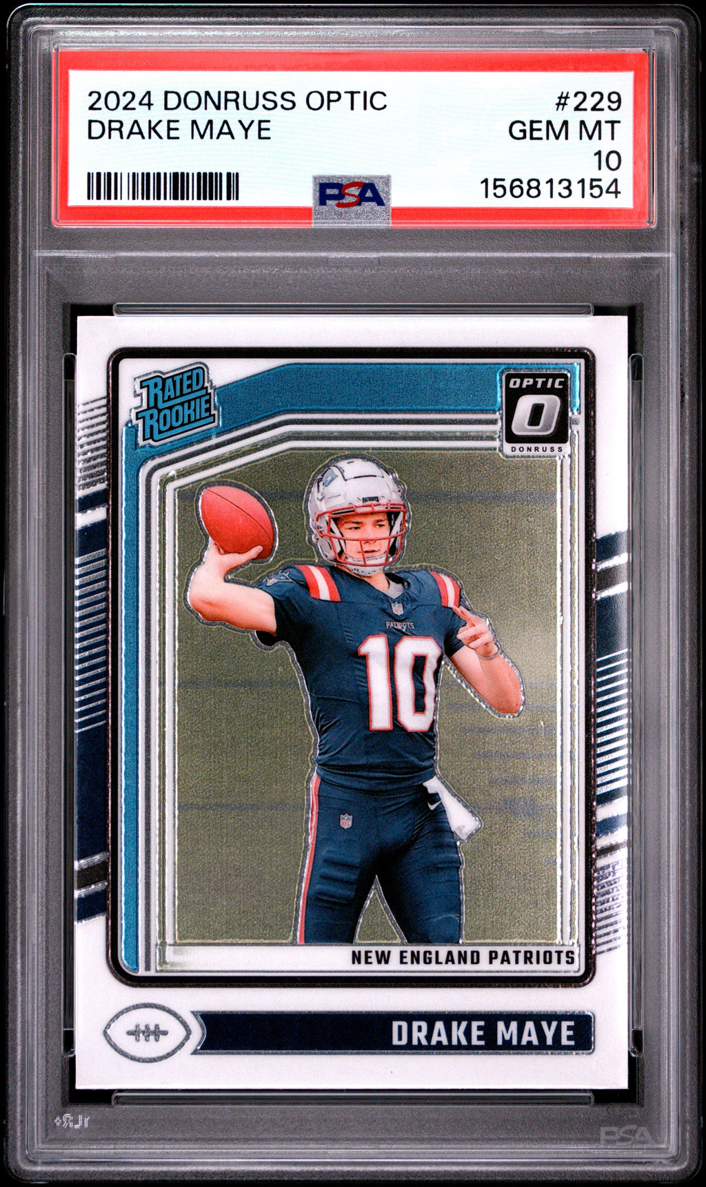 2024 Panini Donruss Optic #229 Drake Maye PSA 10