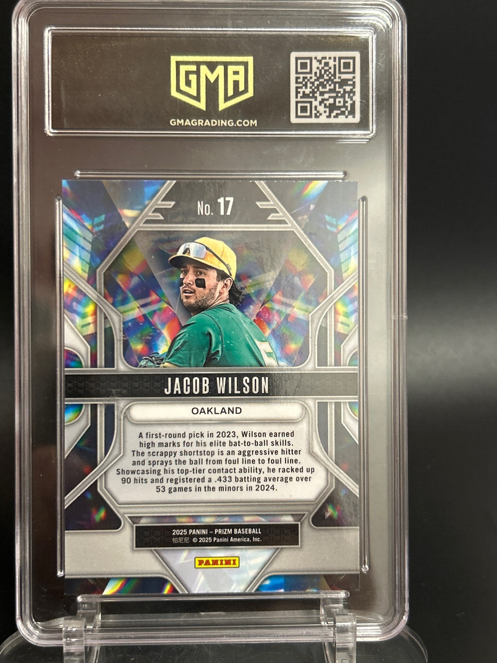 2025 Panini Prizm #17 Jacob Wilson Prizmatic