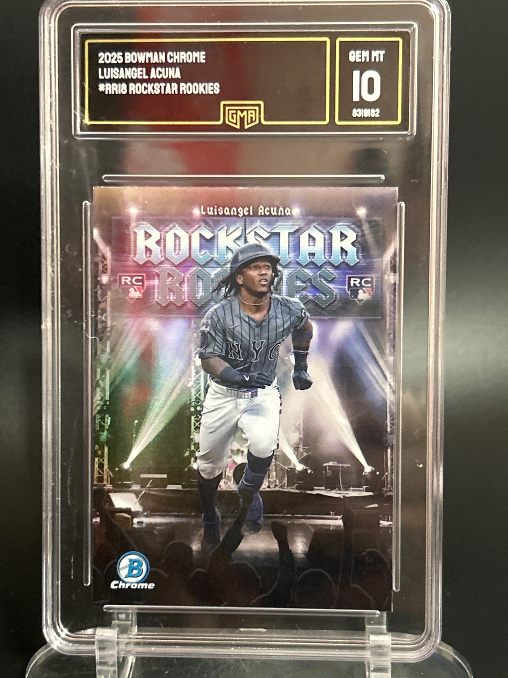 2025 Bowman #RR-18 Luisangel Acuña Rockstar Rookies GMA 10