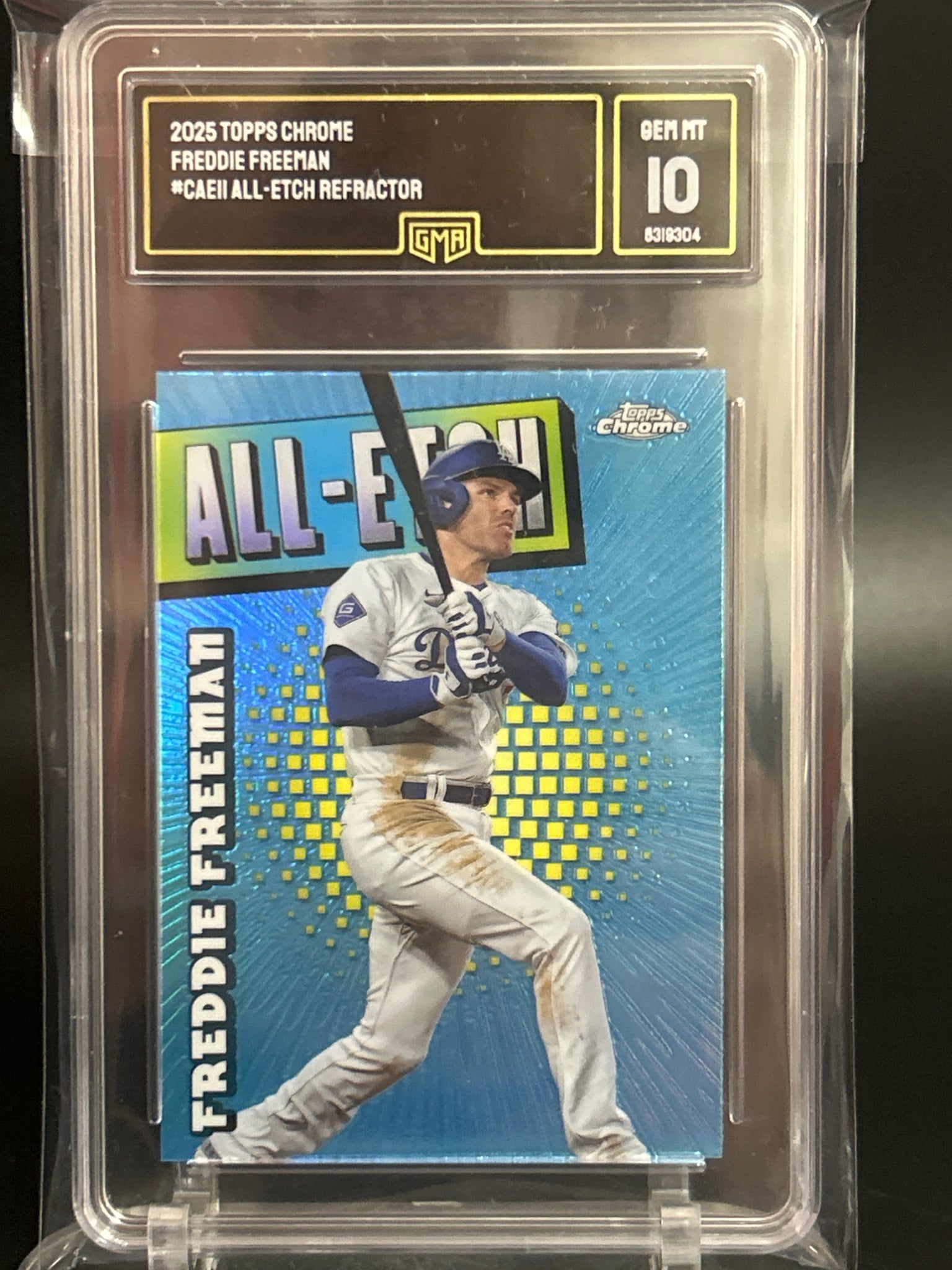 2025 Topps Chrome #CAE-11 Freddie Freeman Chrome All-Etch GMA 10