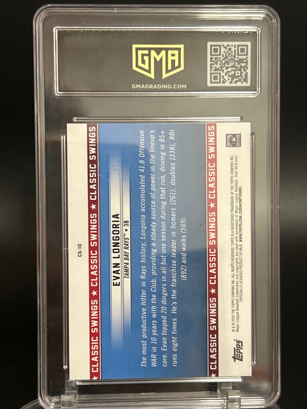 2025 Topps All-Star Game #CS-10 Evan Longoria Classic Swings GMA 10