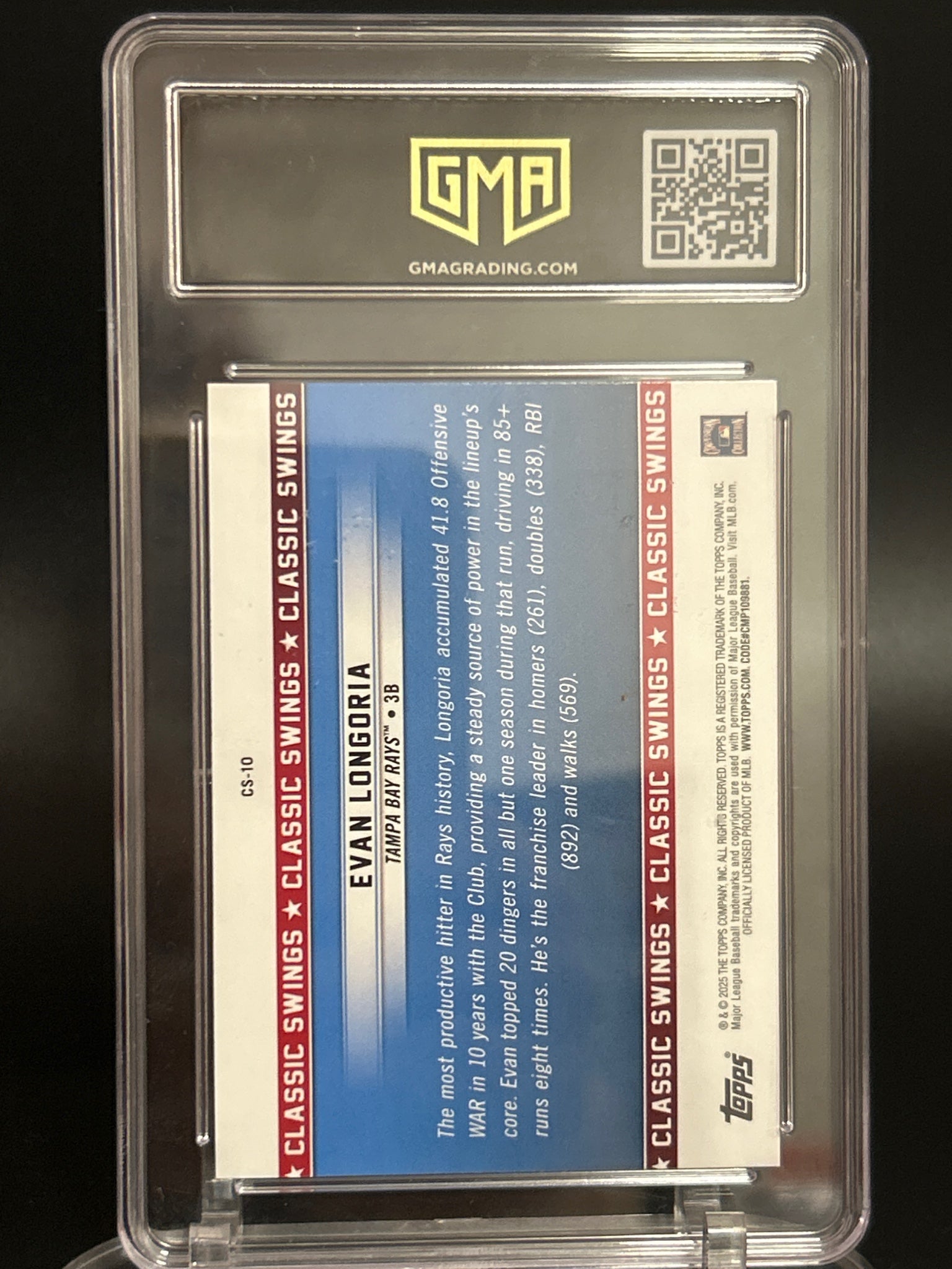 2025 Topps All-Star Game #CS-10 Evan Longoria Classic Swings GMA 10