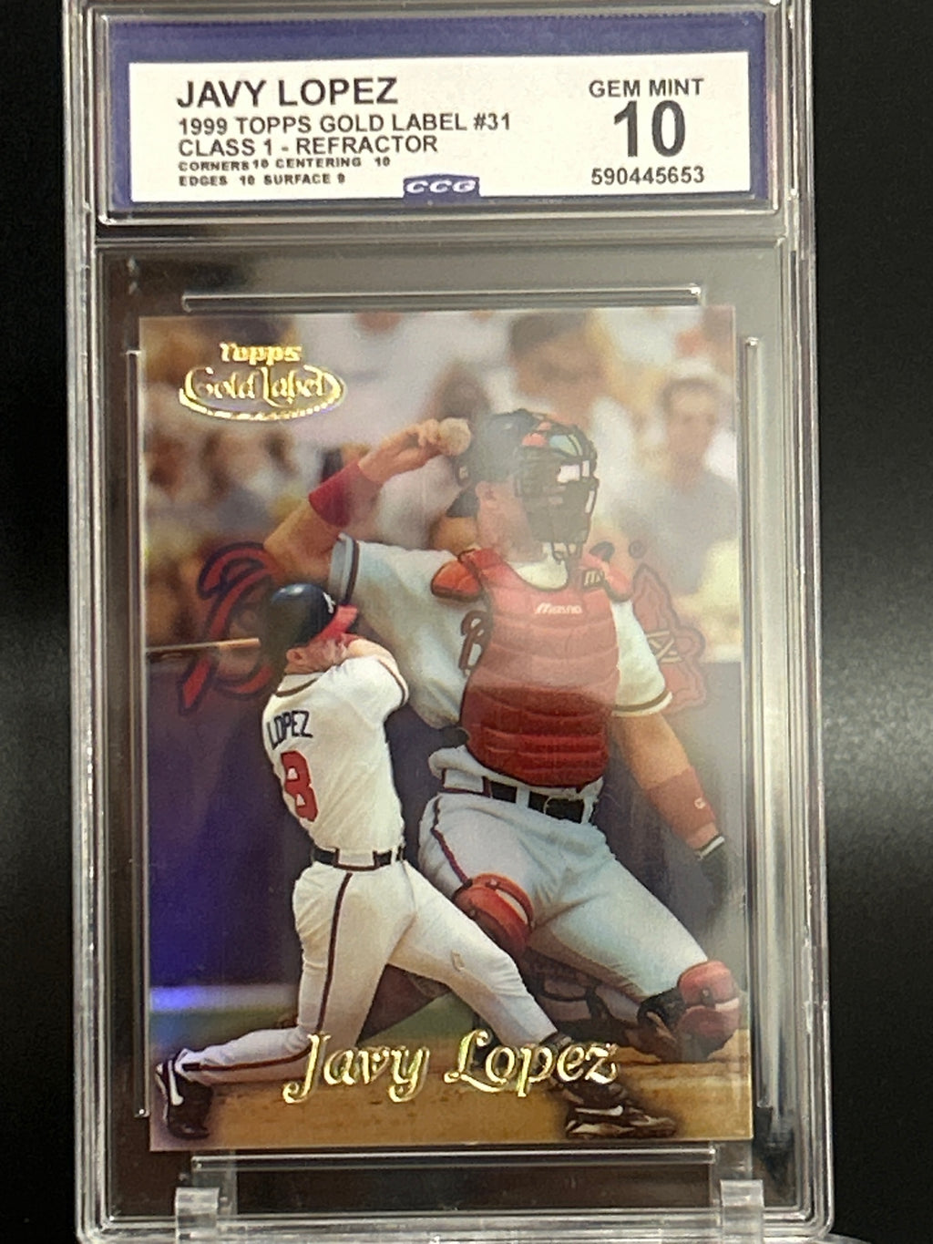 1999 Topps Gold Label #31 Javy Lopez BCCG 10