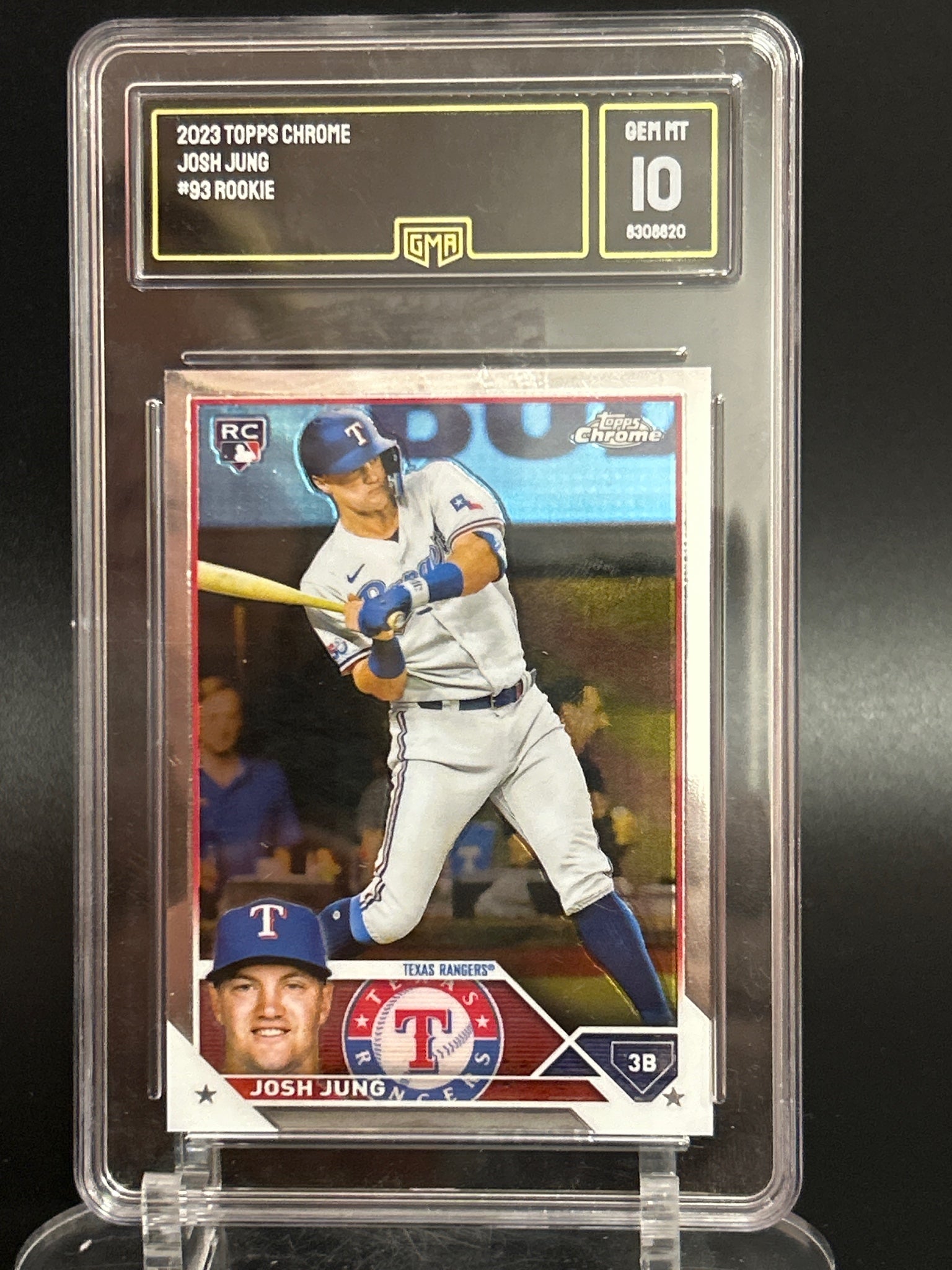 2023 Topps Chrome #93 Josh Jung Refractors GMA 10