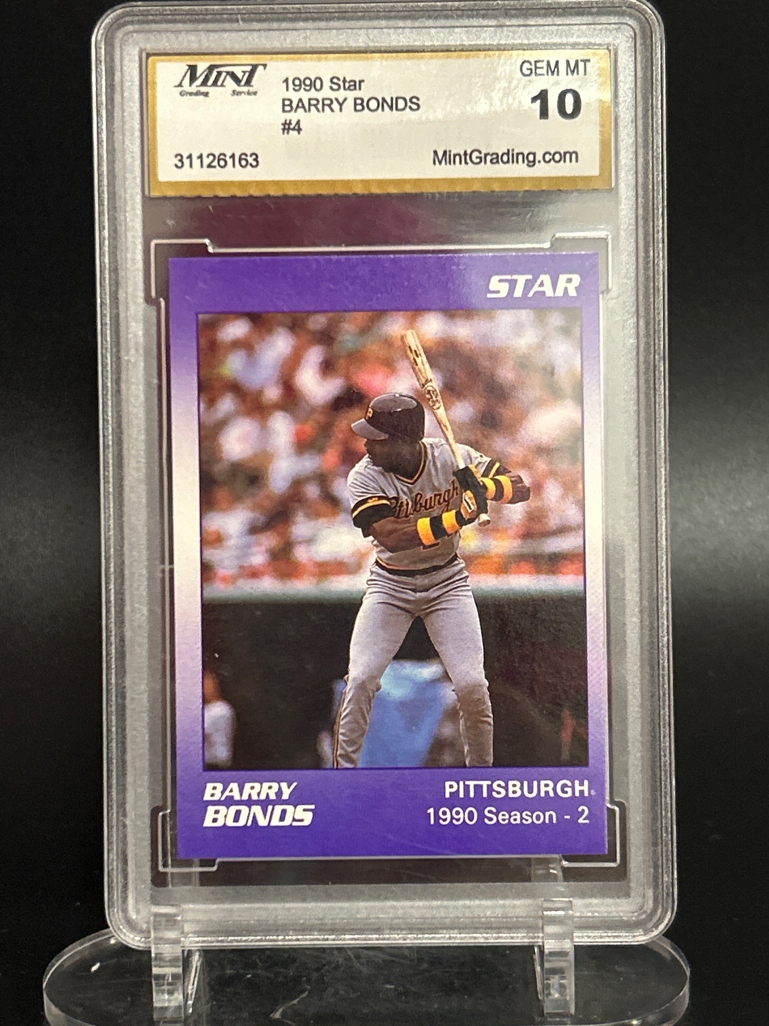 1990 Star Barry Bonds #4 Barry Bonds MNT 10