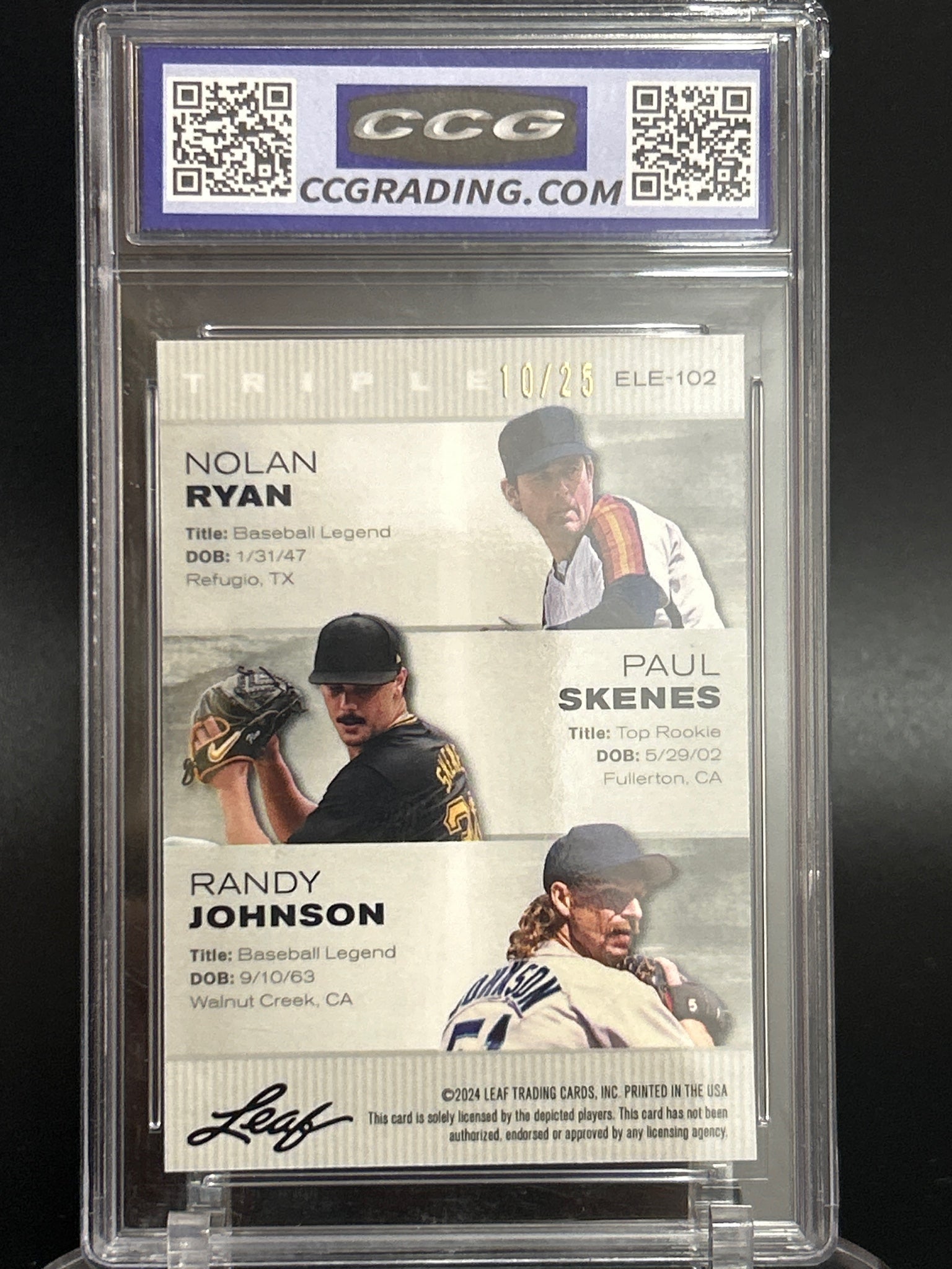 2024 Leaf Sp. Rel. #ELE-102 Ryan/Skenes/Johnson BCCG 10