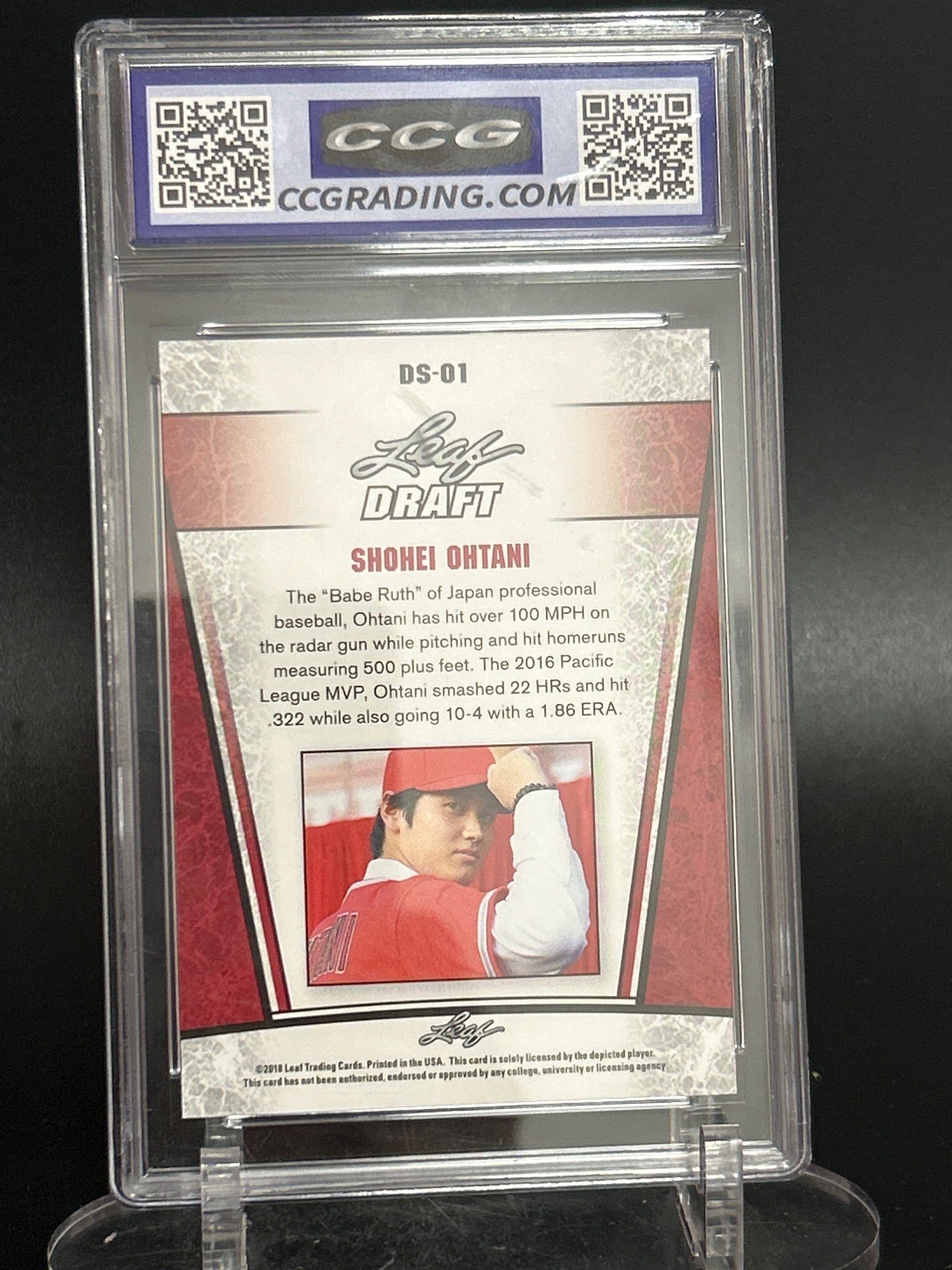 2018 Leaf #DS-01 Shohei Ohtani BCCG 10