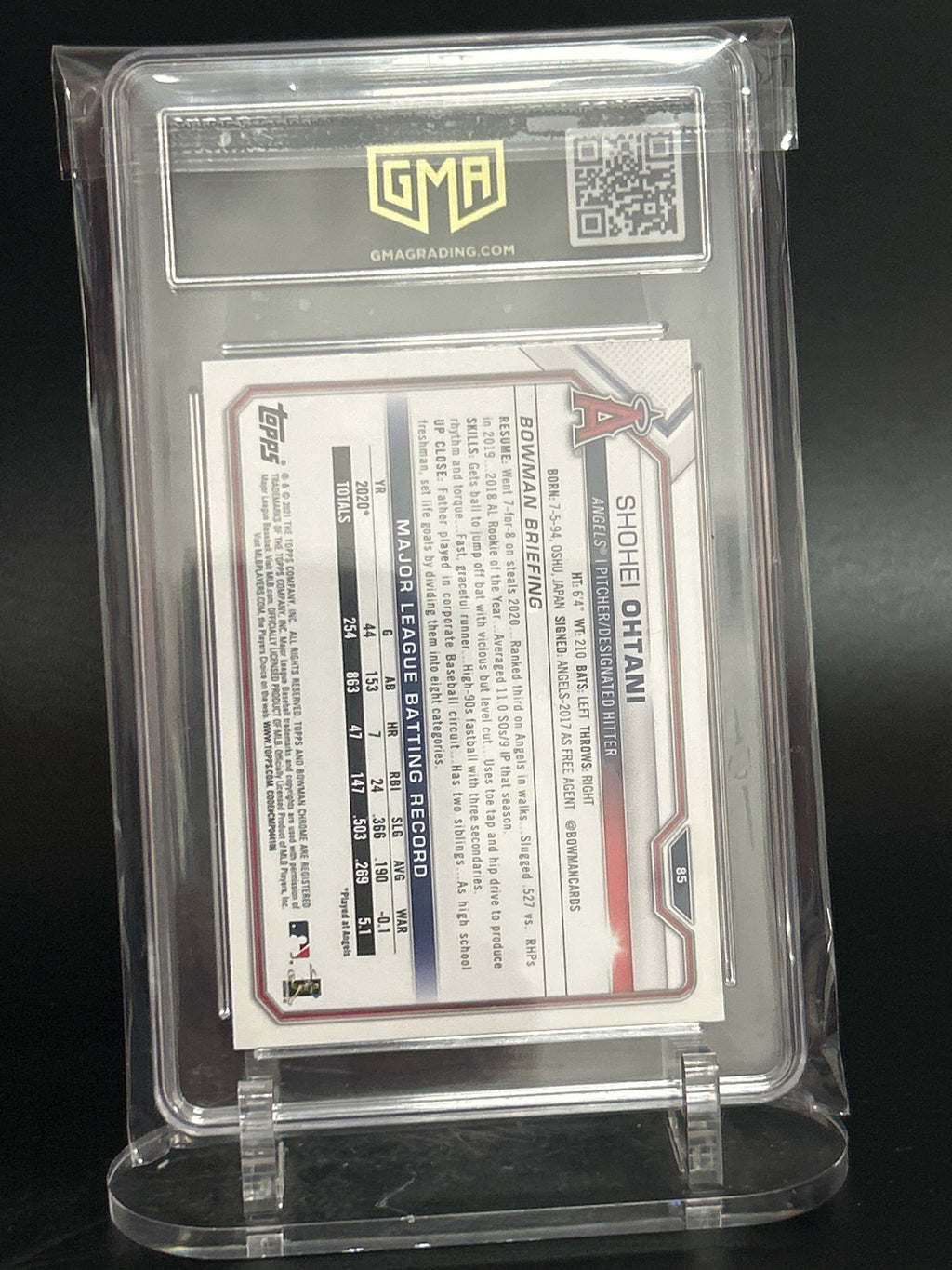 2021 Bowman #85 Shohei Ohtani GMA 10