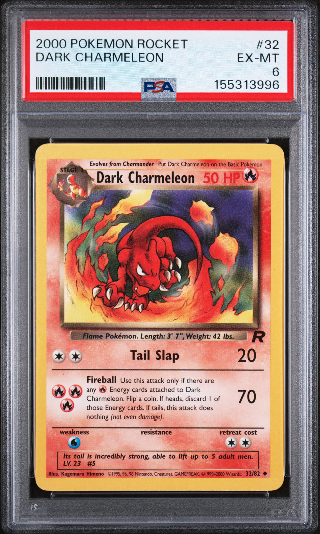 2000 Pokemon Rocket #32 Dark Charmeleon PSA 6
