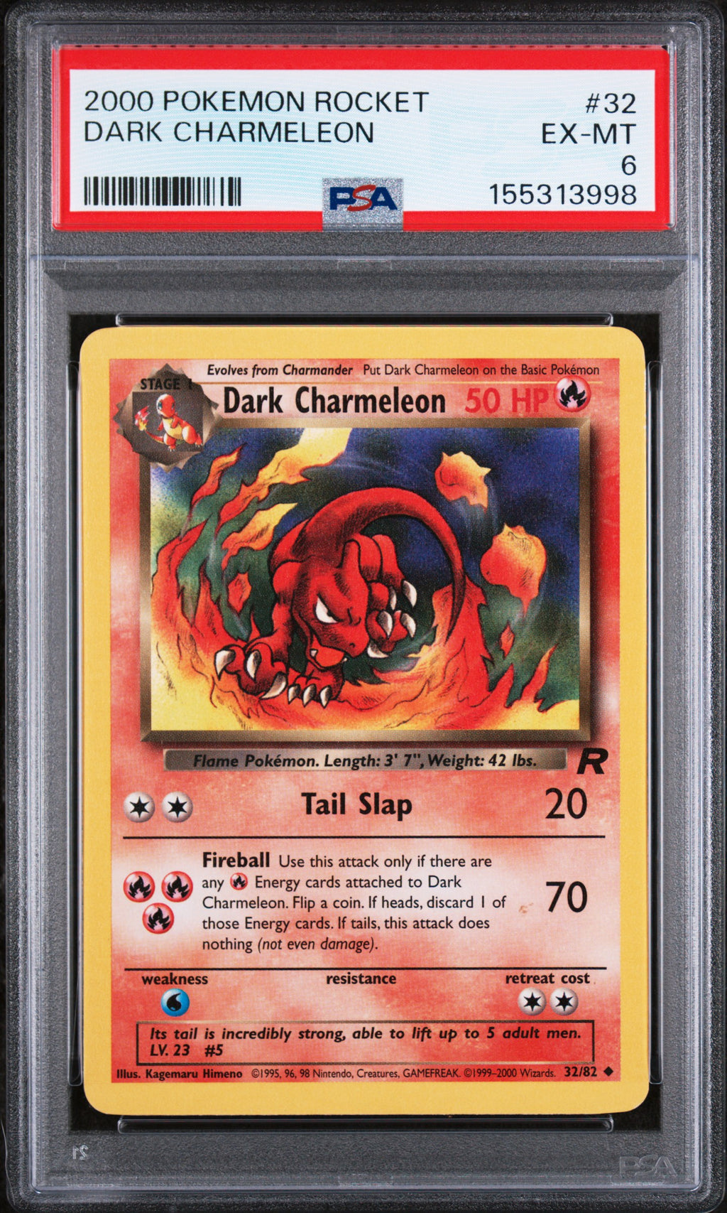 2000 Pokemon Rocket #32 Dark Charmeleon PSA 6