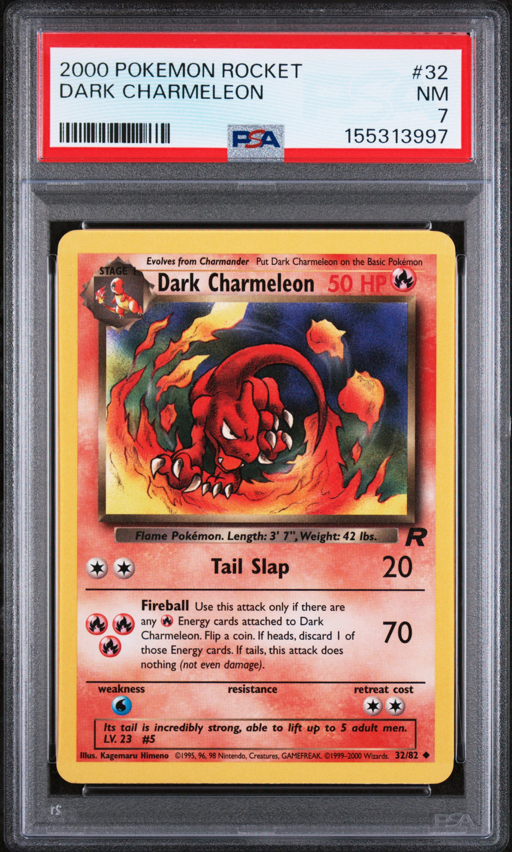 2000 Pokemon Rocket #32 Dark Charmeleon PSA 7