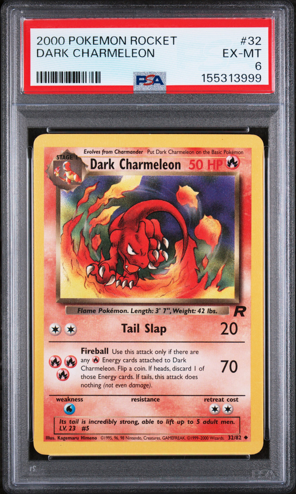 2000 Pokemon Rocket #32 Dark Charmeleon PSA 6