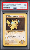 2000 Pokemon Gym Heroes #81 Lt. Surge'S Pikachu PSA 7