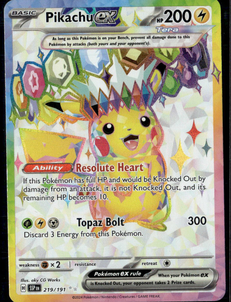 SV08: Surging Sparks #219/191 Pikachu ex
