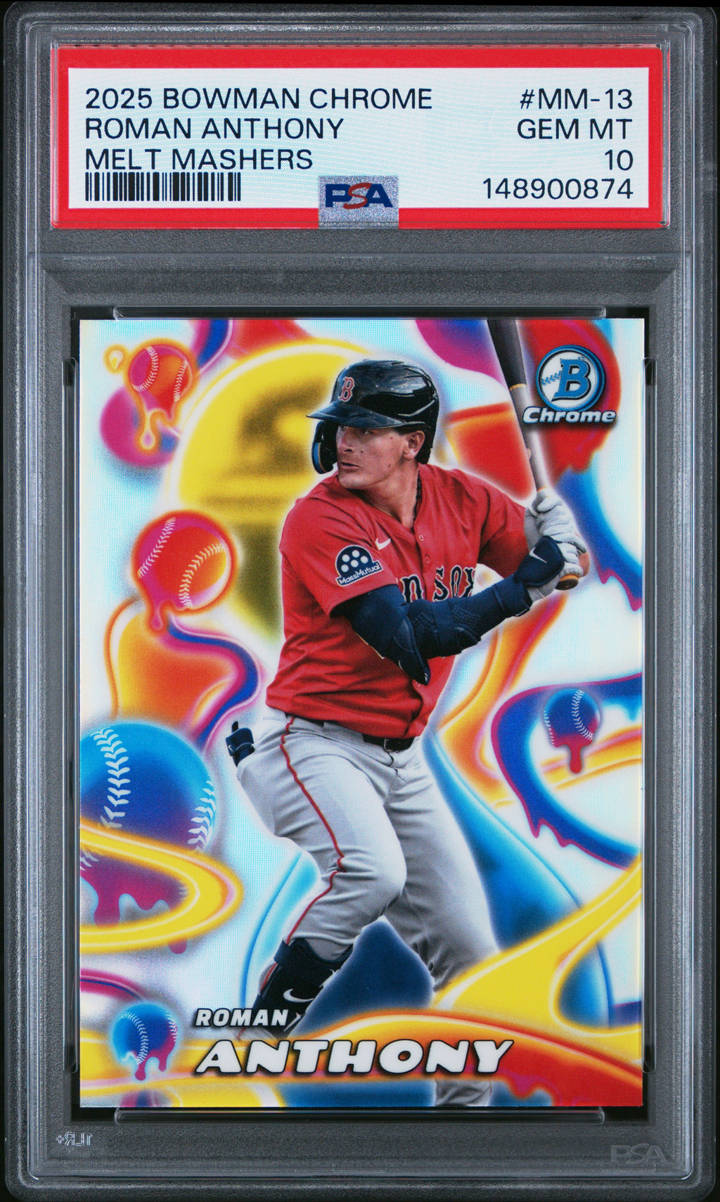 2025 Bowman Chrome Melt Mashers #MM-13 Roman Anthony PSA 10