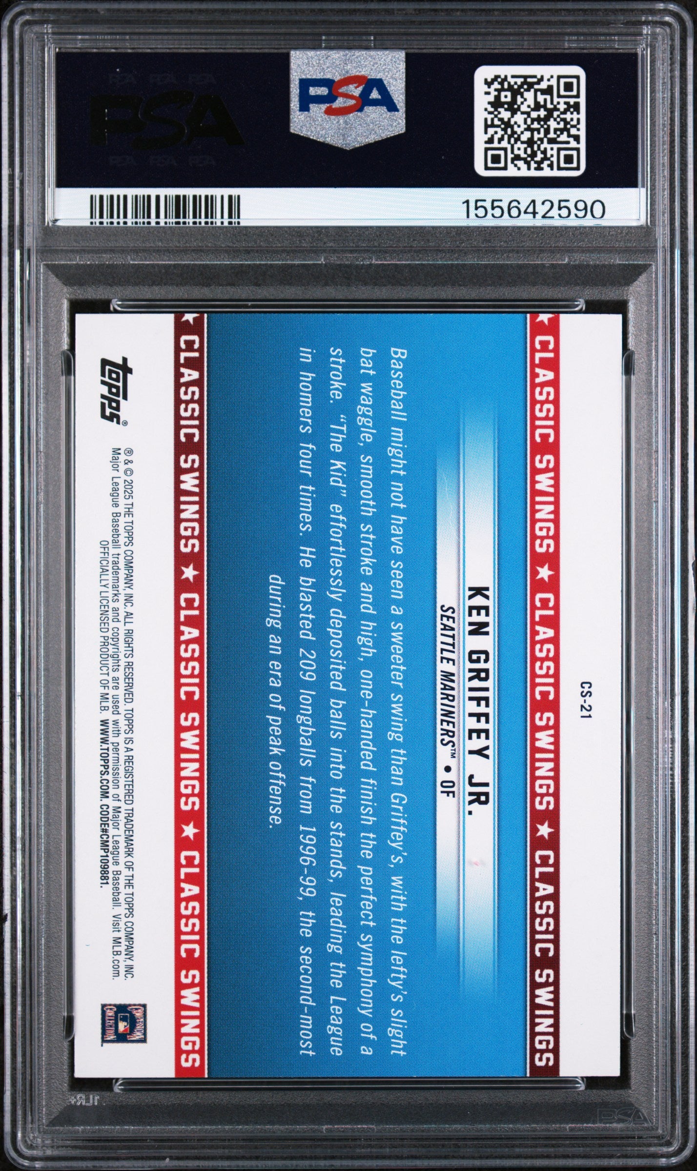 2025 Topps All-Star Game Classic Swings #CS21 Ken Griffey Jr. PSA 9