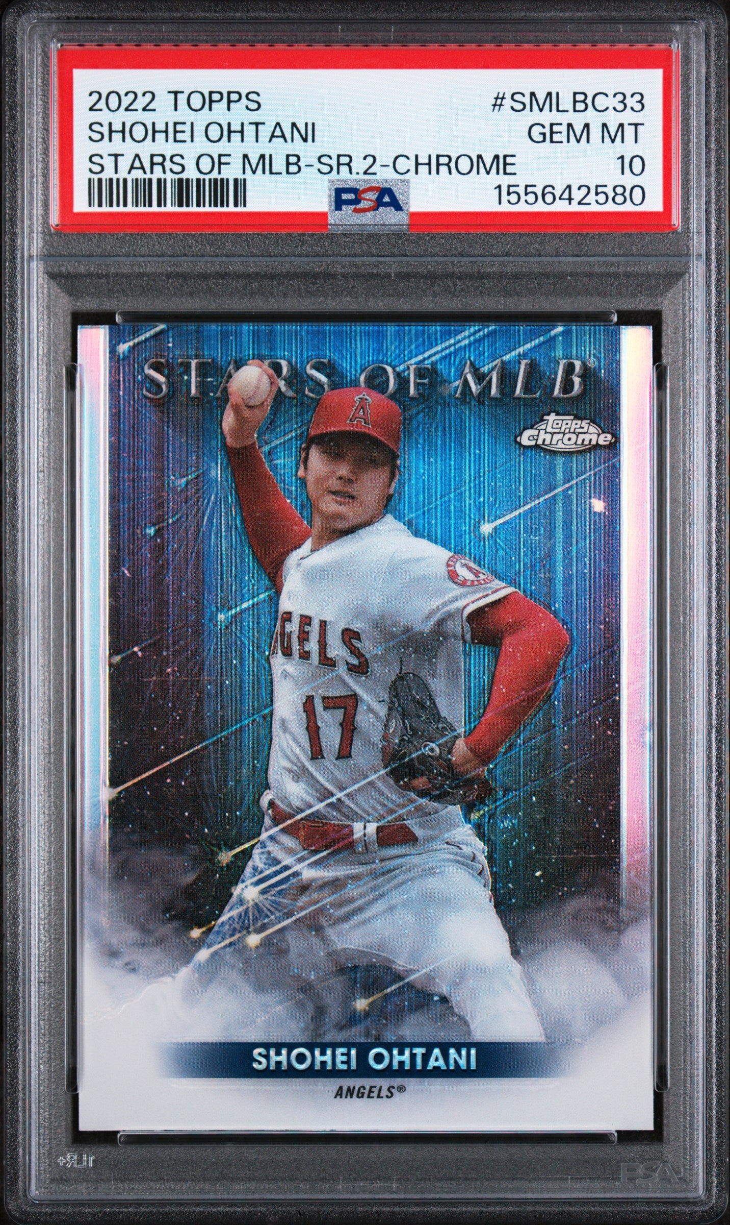2022 Topps Stars Of Mlb #SMLBC33 Shohei Ohtani Stars Of Mlb-Sr.2-Chrome PSA 10