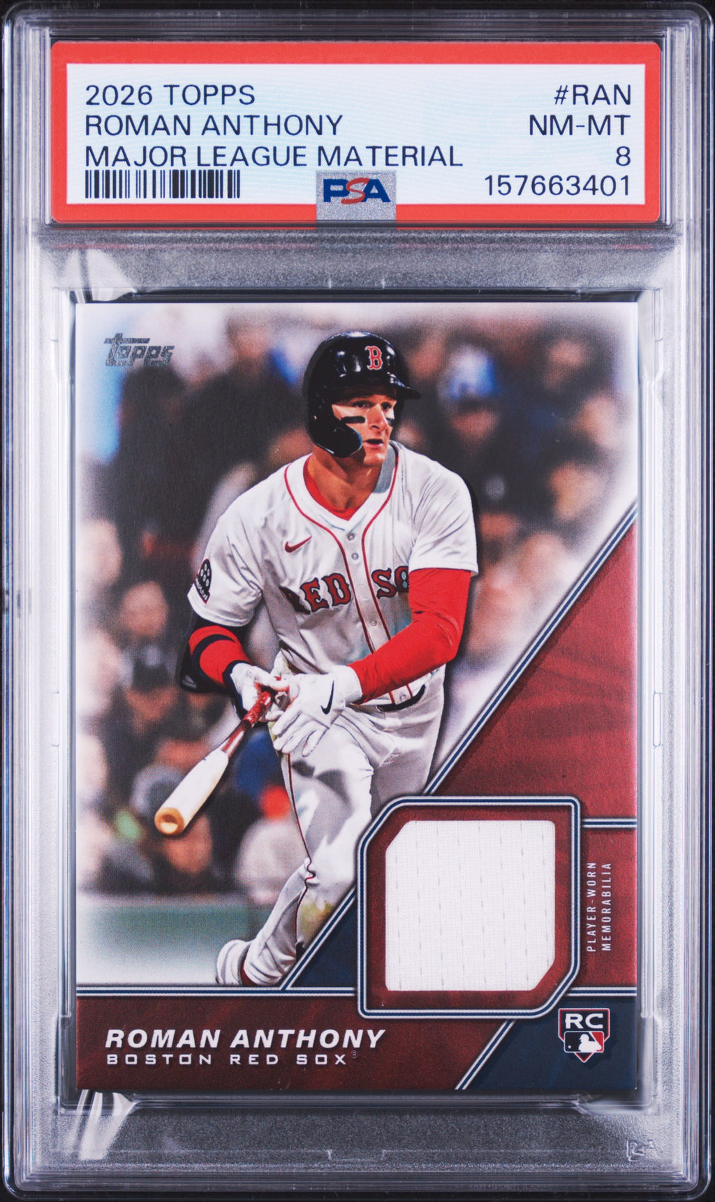 2026 Topps Major League Material #RAN Roman Anthony PSA 8