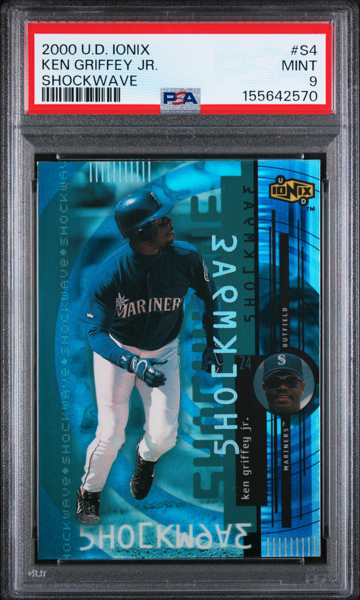 2000 Upper Deck Ionix Shockwave #S4 Ken Griffey Jr. Shockwave PSA 9