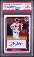2024 Panini Stars & Stripes Usa Signatures Konnor Griffin PSA 7