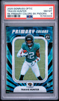 2025 Panini Donruss Optic Rookie Primary Colors #3 Travis Hunter Bk Pndora PSA 8