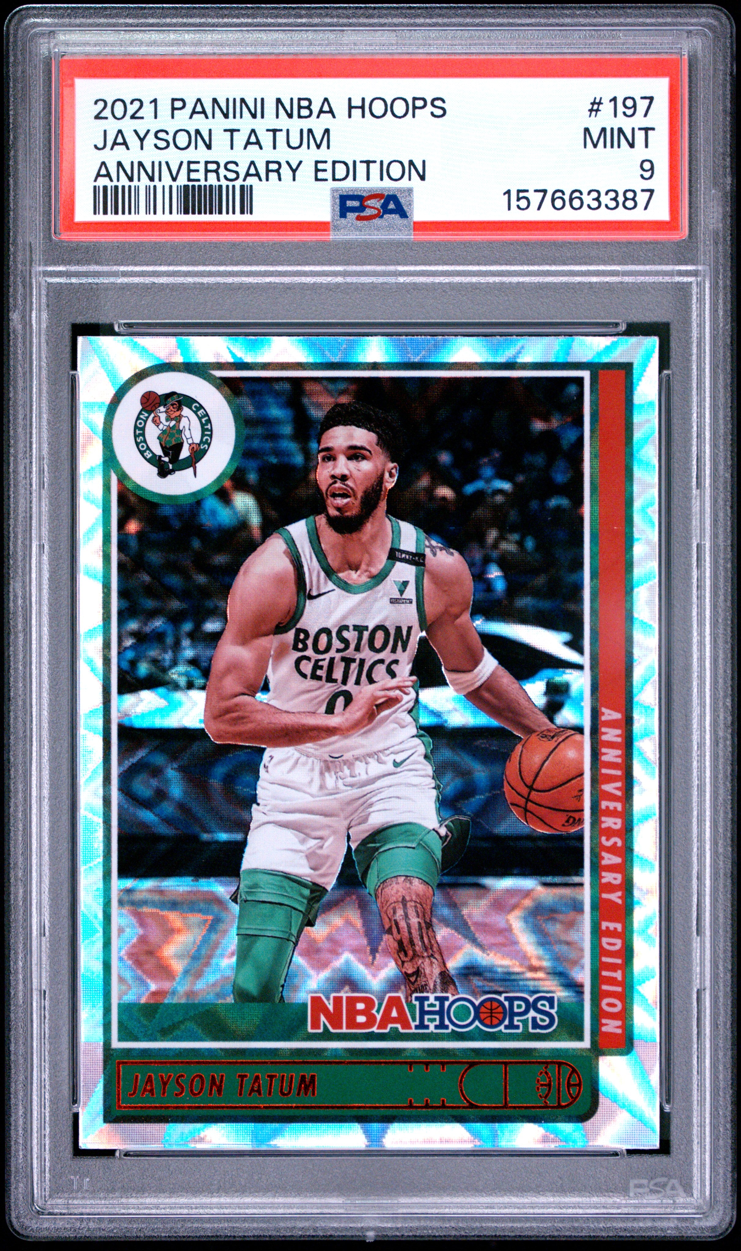 2021 Panini NBA Hoops #197 Jayson Tatum Anniversary Edition PSA 9