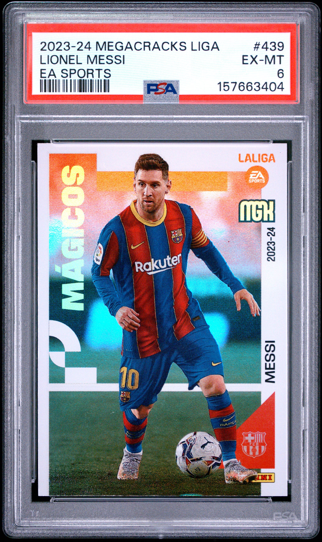 2023-24 Panini Megacracks Laliga Ea Sports #439 Lionel Messi PSA 6