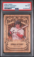 2026 Topps Heavy Lumber #19 Roman Anthony PSA 8