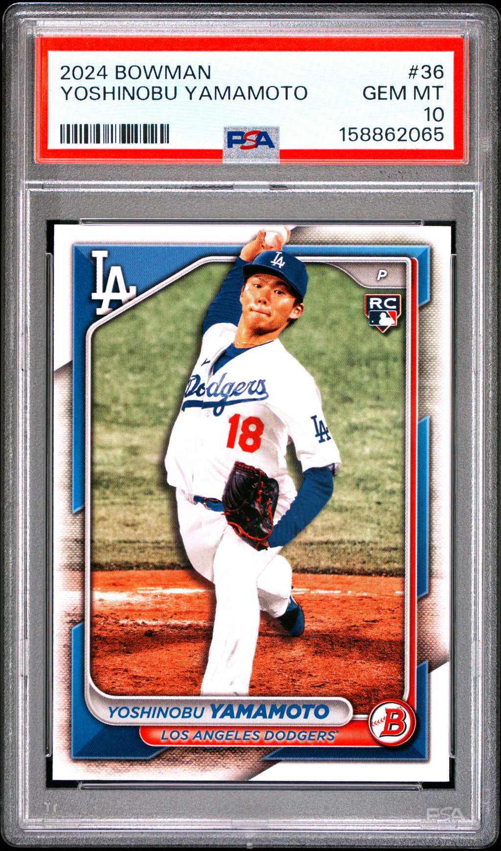 2024 Bowman #36 Yoshinobu Yamamoto PSA 10