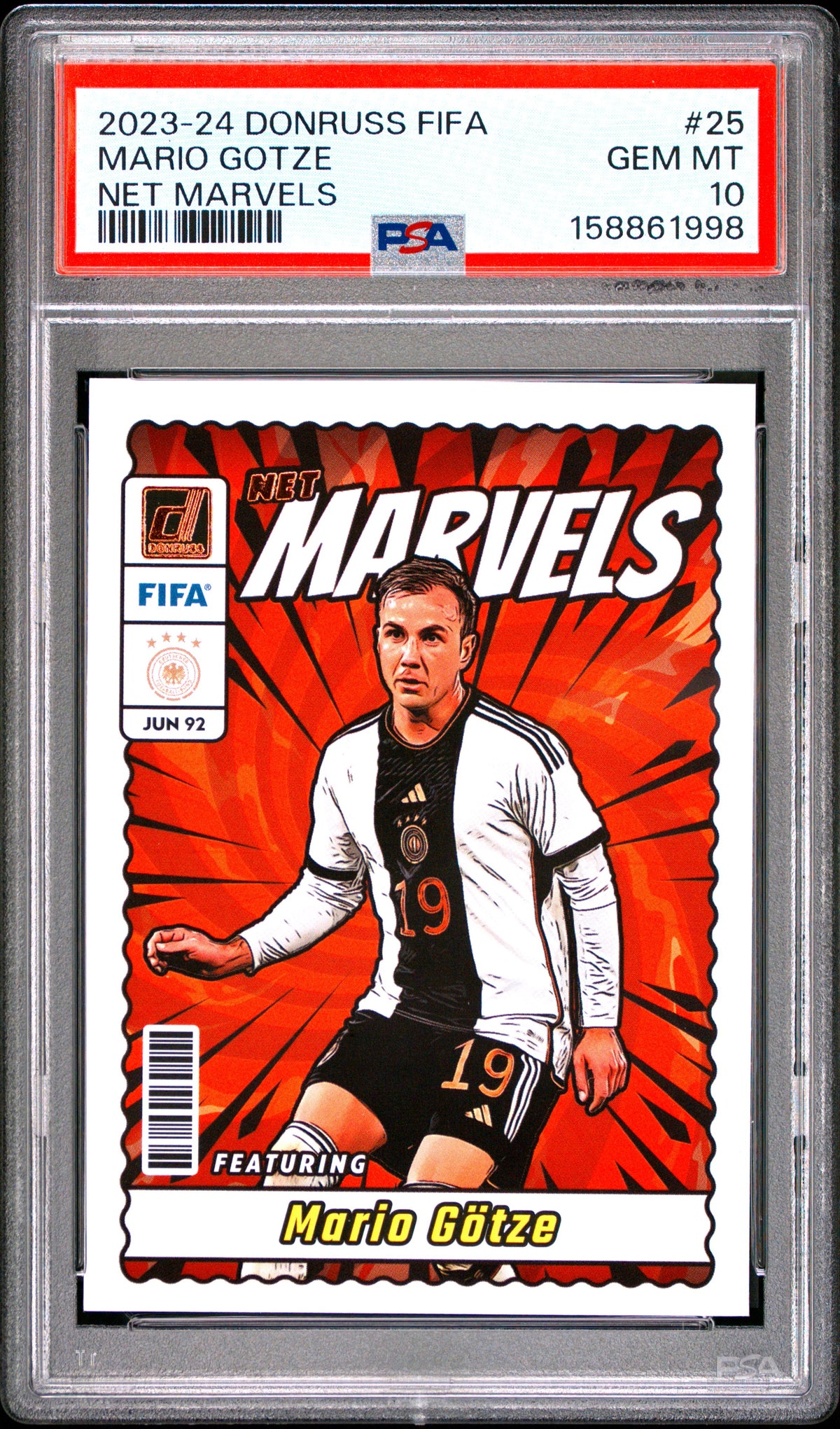 2023-24 Panini Donruss Fifa Net Marvels #25 Mario Gotze PSA 10