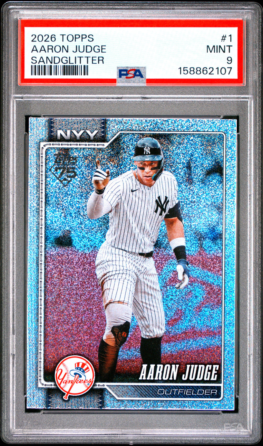 2026 Topps #1 Aaron Judge Sandglitter PSA 9