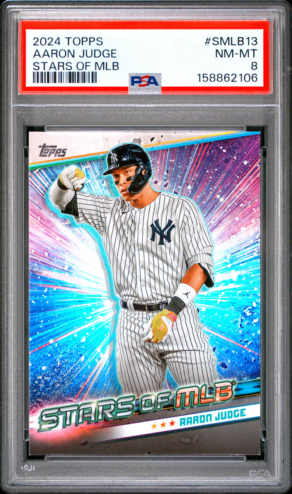 2024 Topps Stars Of Mlb #SMLB13 Aaron Judge PSA 8