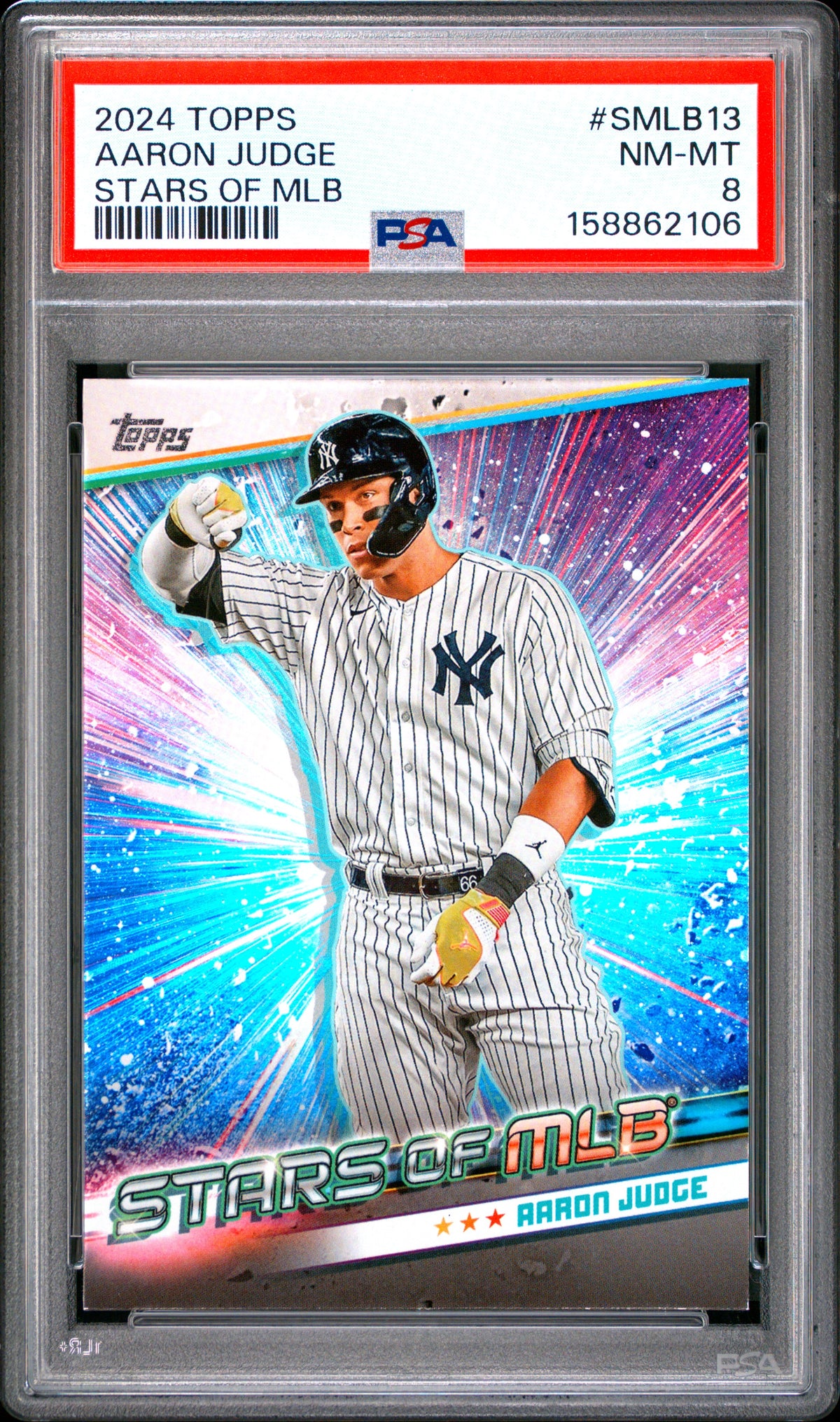 2024 Topps Stars Of Mlb #SMLB13 Aaron Judge PSA 8