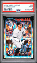 2024 Topps Chrome #50 Aaron Judge Raywave PSA 9