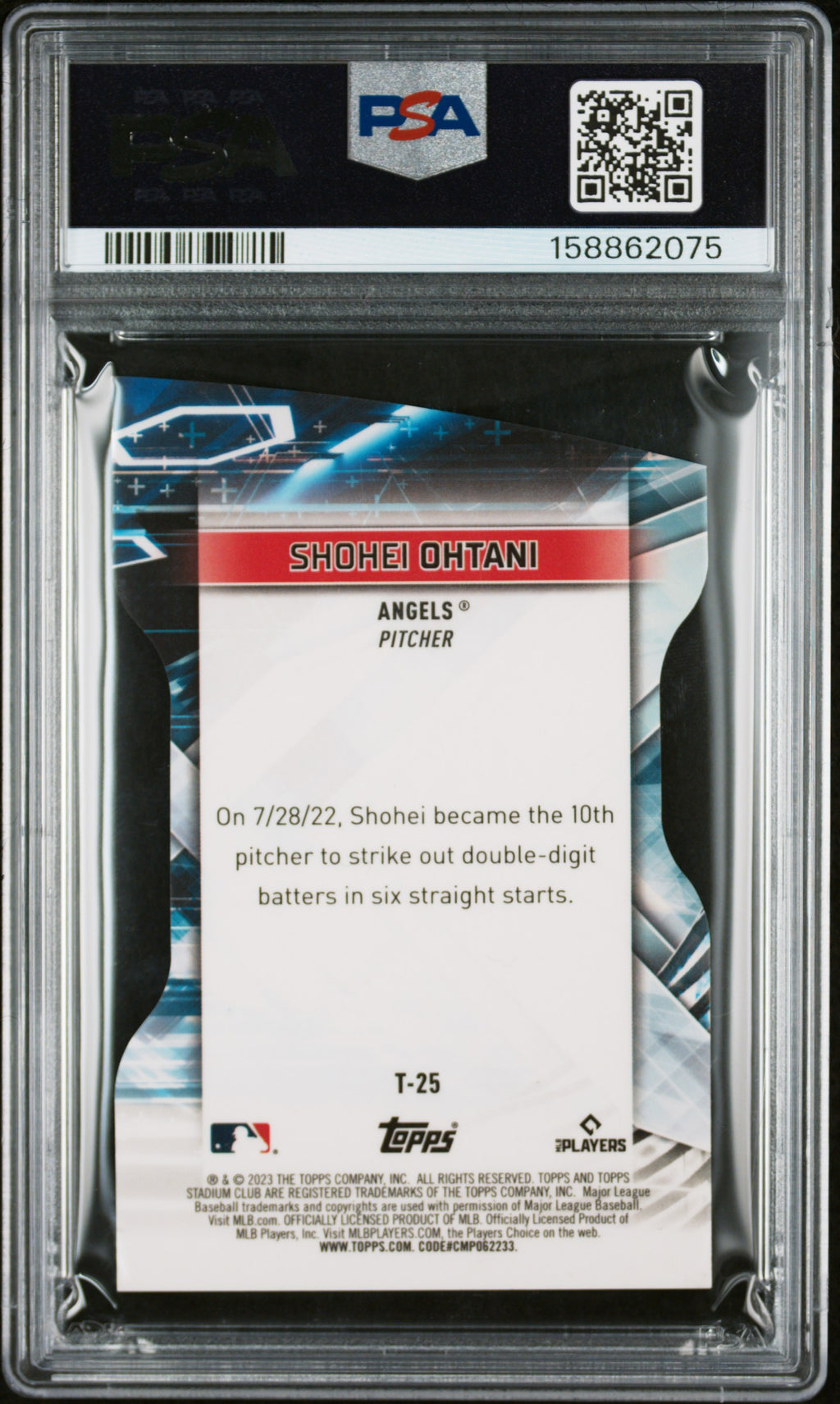 2023 Topps Stadium Club Triumvirates #T25 Shohei Ohtani PSA 10
