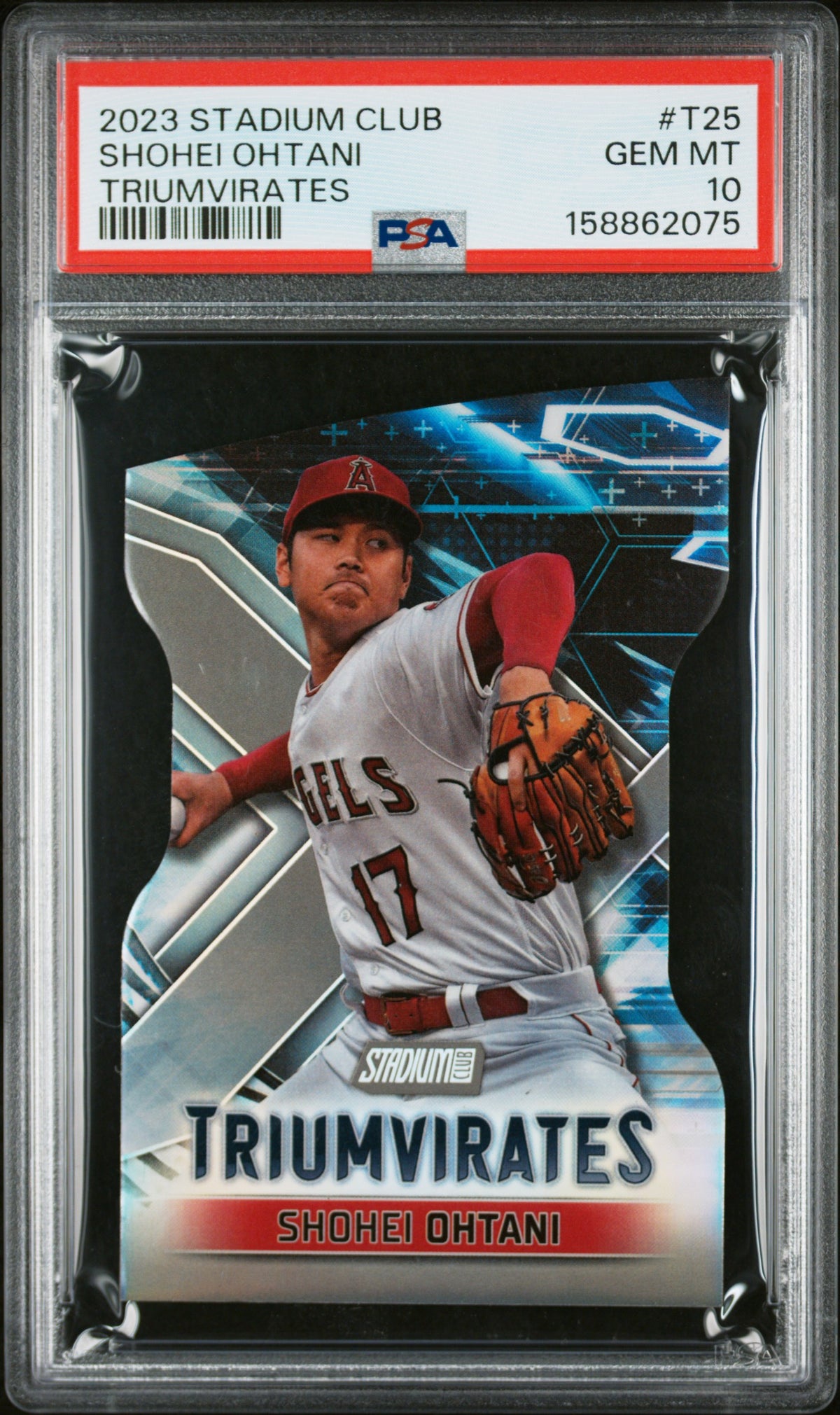 2023 Topps Stadium Club Triumvirates #T25 Shohei Ohtani PSA 10