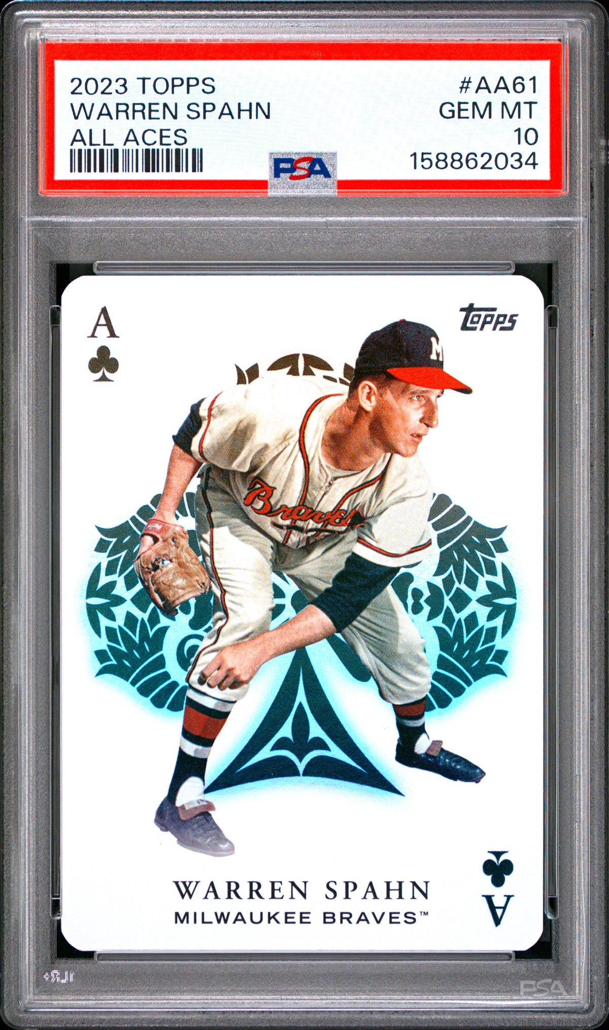 2023 Topps All Aces #AA61 Warren Spahn Update PSA 10